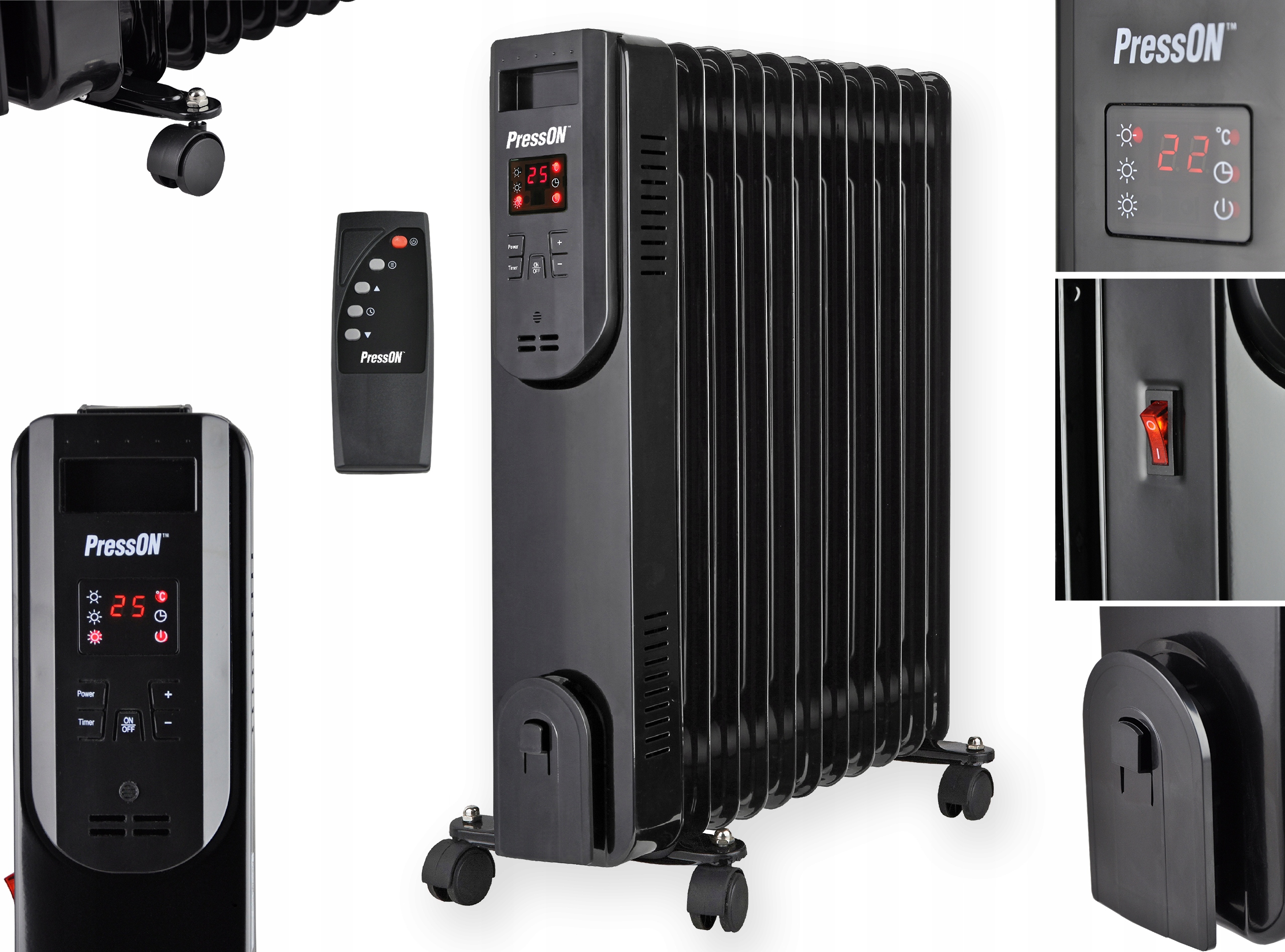 

Grzejnik Elektryczny Olejowy 2500W Pilot LCD