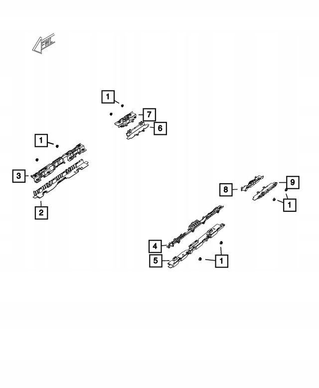 MOCOWANIE WIĄZKI PRÓG PRAWE WRANGLER JL GLADIATOR