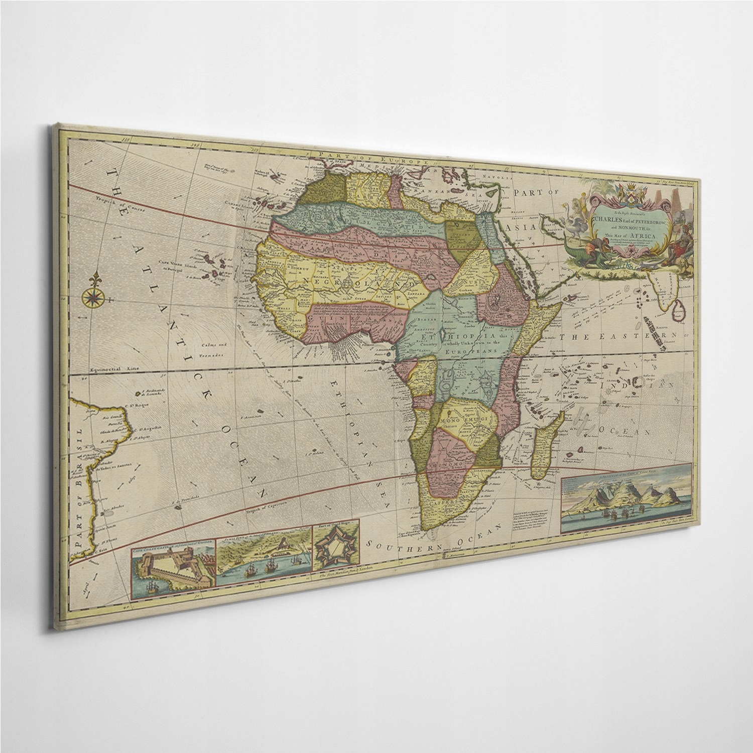 

Foto-obraz na ścianę Mapa Afryka Vintage 120x60 cm