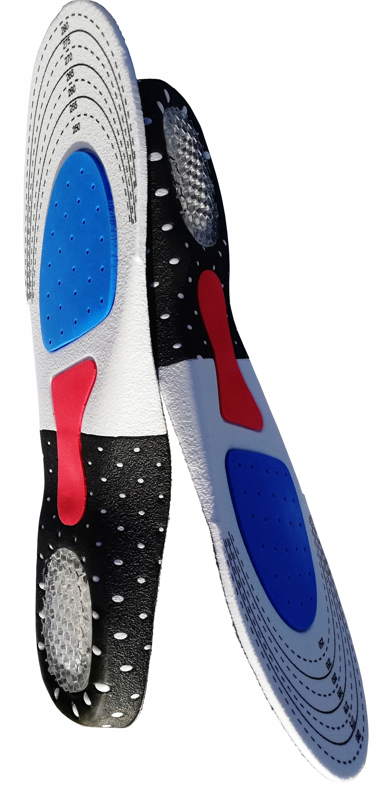 WKŁADKI DO BUTÓW SPORTOWE LEKKIE KOMFORTOWE ODDYCHAJĄCE PIANKOWE ŻEL 40-44 Cechy dodatkowe oddychające przeciwpotne