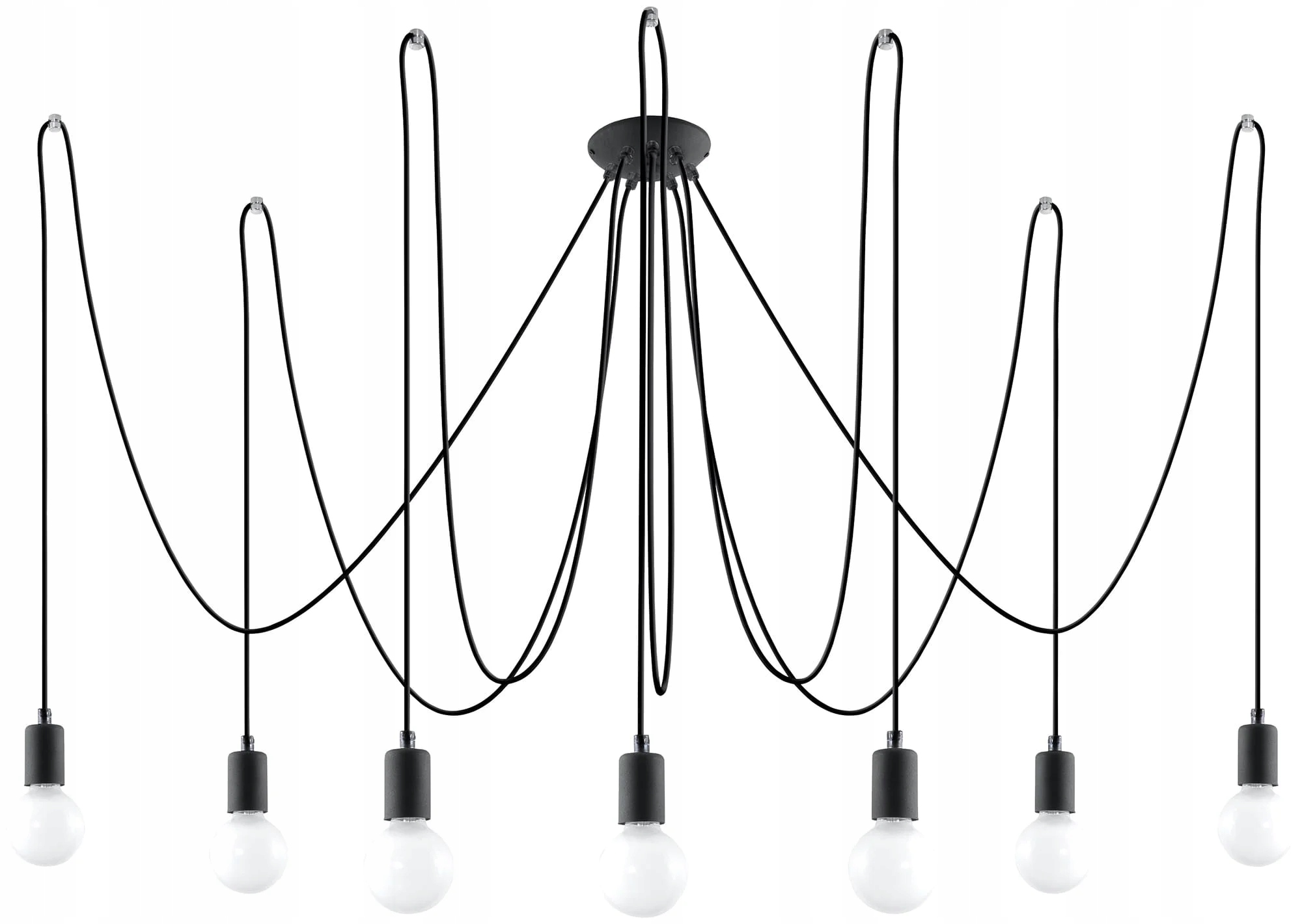 Závesná lusterová lampa Edison 7 Sollux Lighting