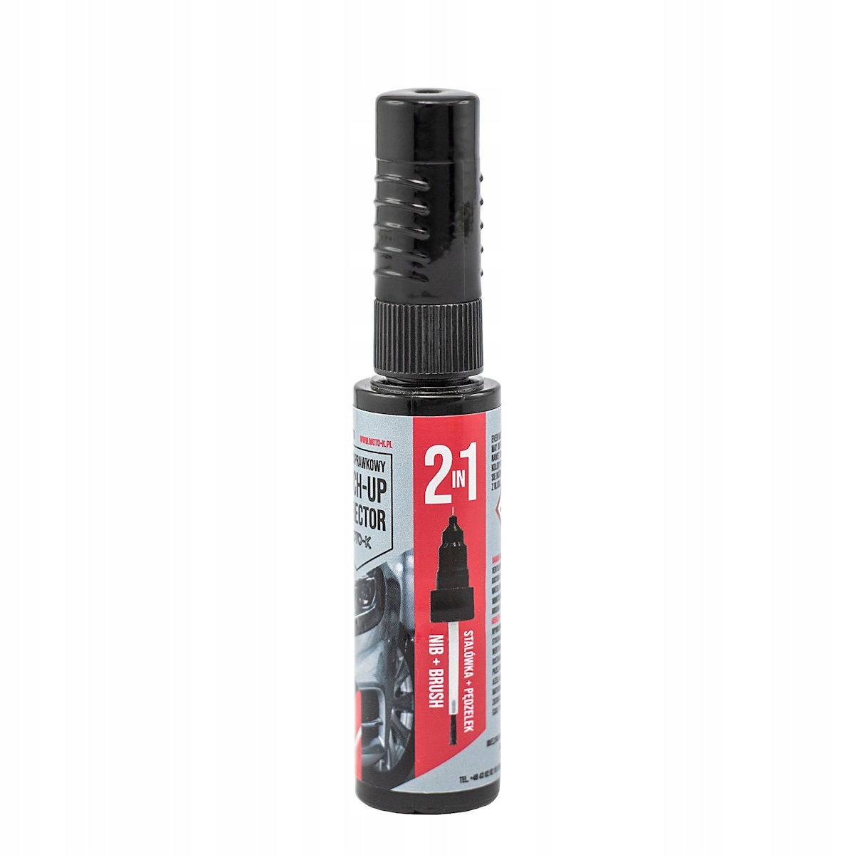 Moto-K lakier zaprawkowy z rapidografem 12ml nr. 980 czarny połysk