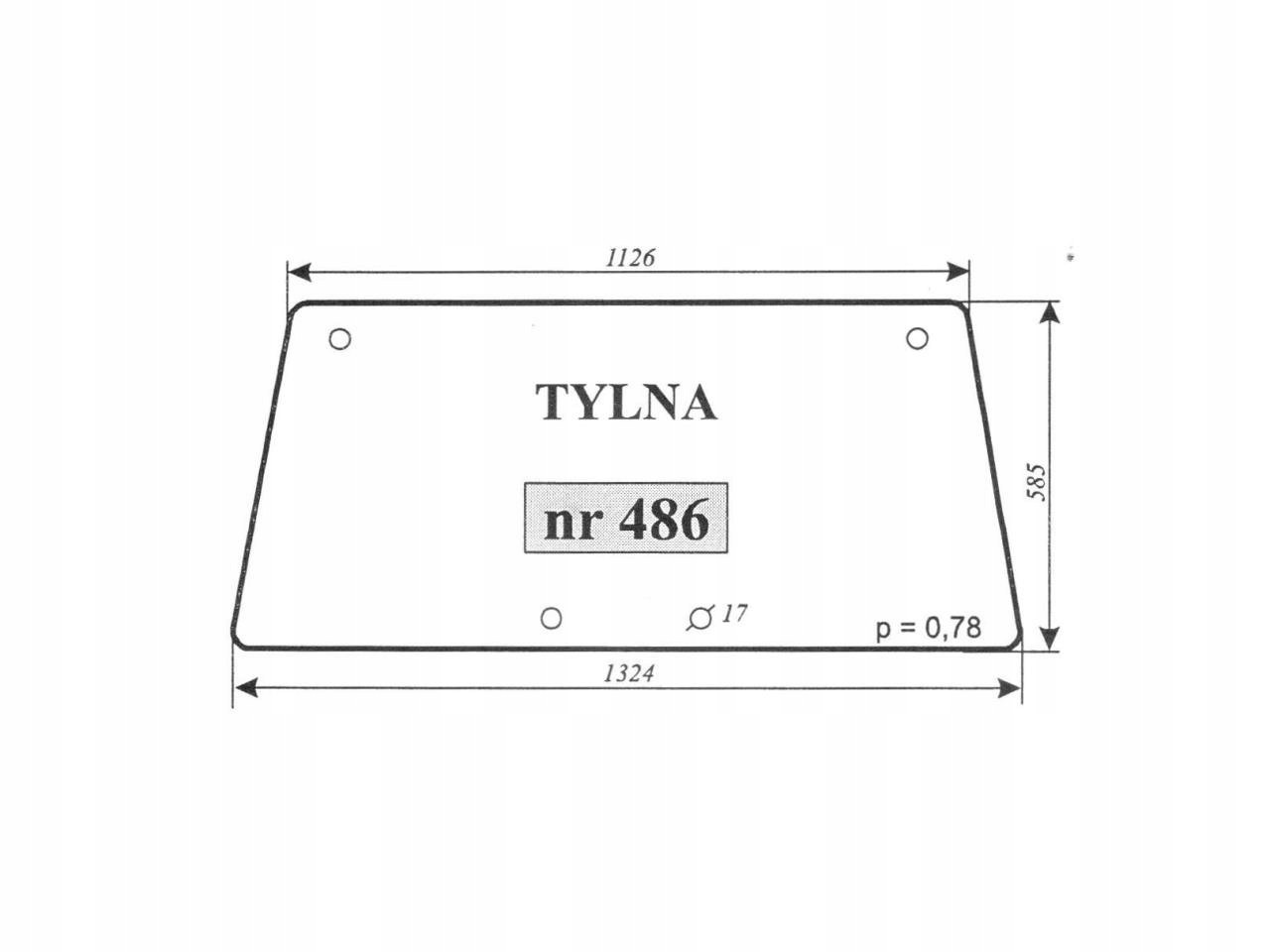 ЗАДНЄ СКЛО URSUS 3512 486