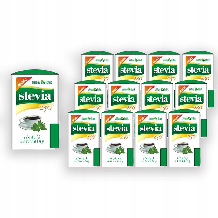 Levně Zielony listek Stevia Sladidlo přírodního původu 13,8 g (250 tablet)