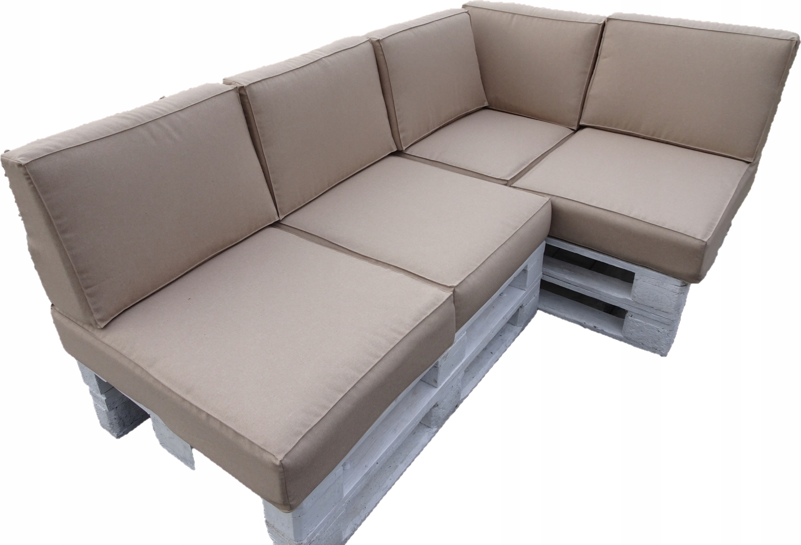 Polštáře na dvě Euro- Palety kpl 9 ks sedák 80 X 60 Silver Cappuccino