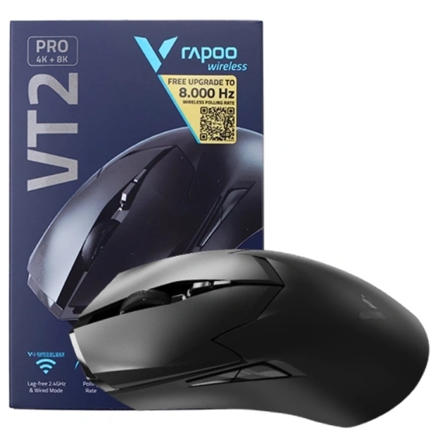 Myszka Gamingowa Rapoo VT2 Pro 4K Sensor 26K Dpi Lekka Czarna Bezprzewodowa
