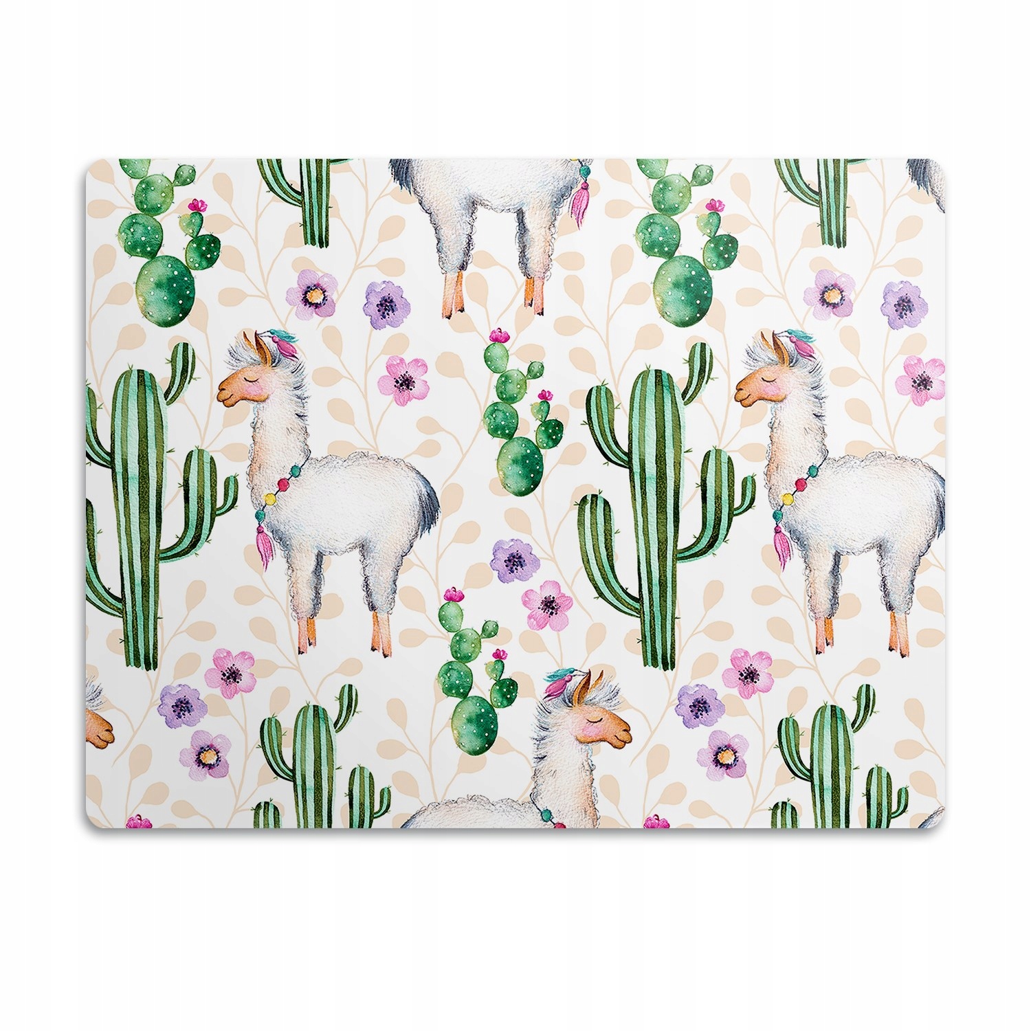 Levně Pro psa podložka pod misku Lamy kaktusy 60x40 cm