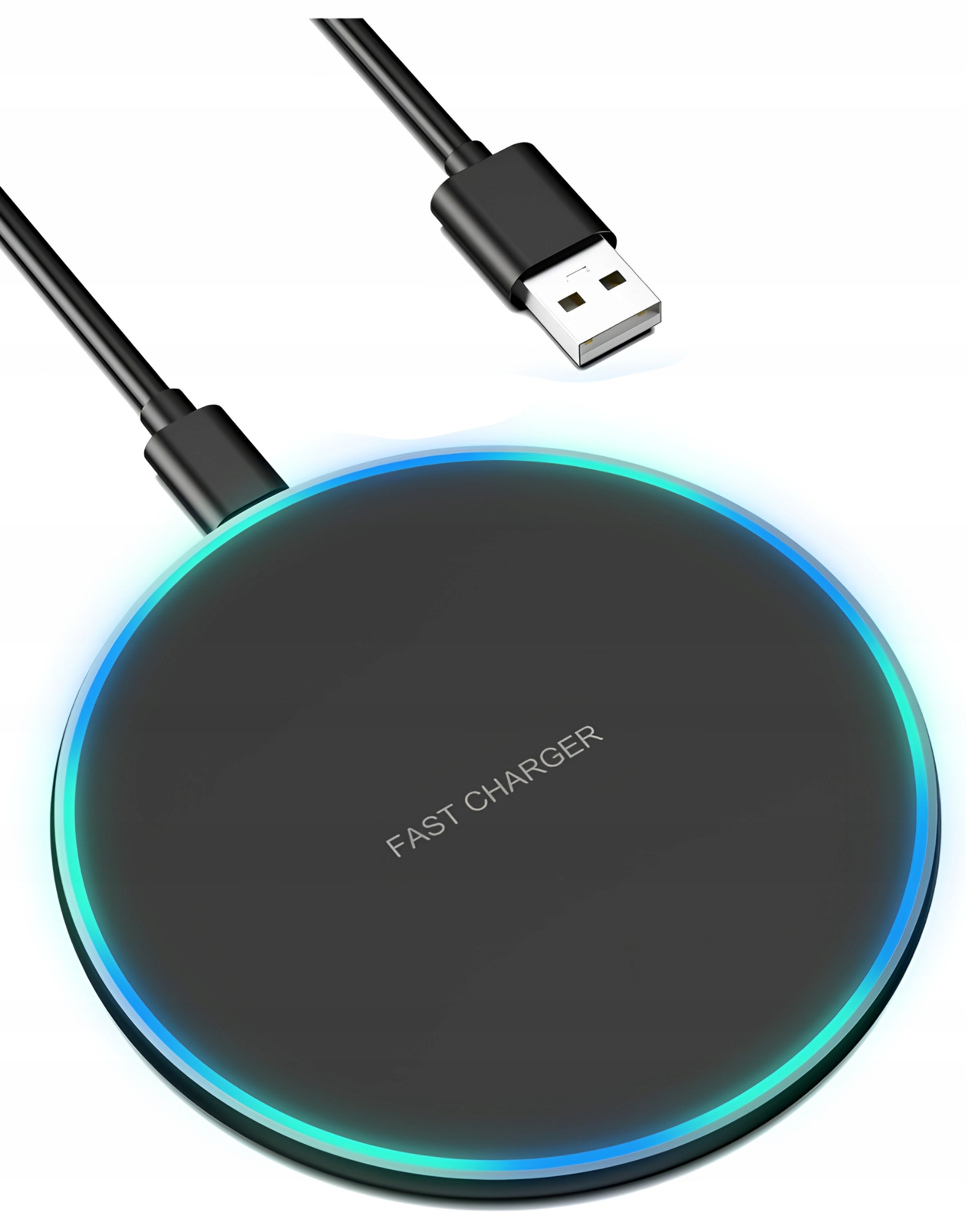 Ładowarka indukcyjna QI 15W USB-C LED RegMag czarna – Ładowarka indukcyjna QI 15W RegMag
