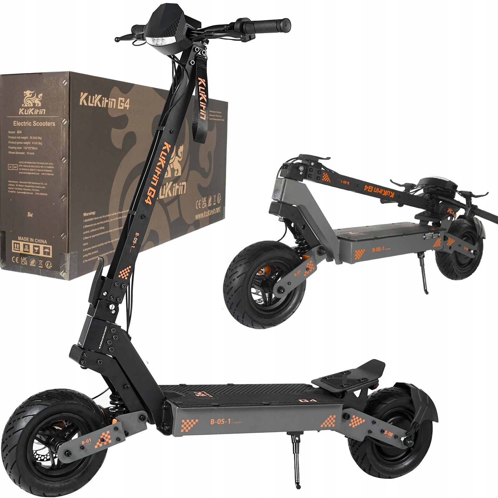 KuKirin G4 2025 11“2400 W 70 Km/h 60V20Ah 75 Km