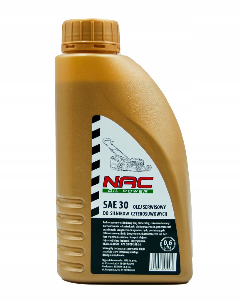 

Olej do kosiarek Nac SAE30 0,6l