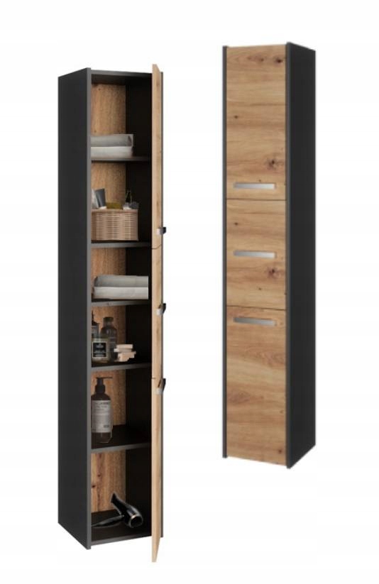 SZAFKA ŁAZIENKOWA SŁUPEK REGAŁ ŁAZIENKOWY PÓŁKI 30CM