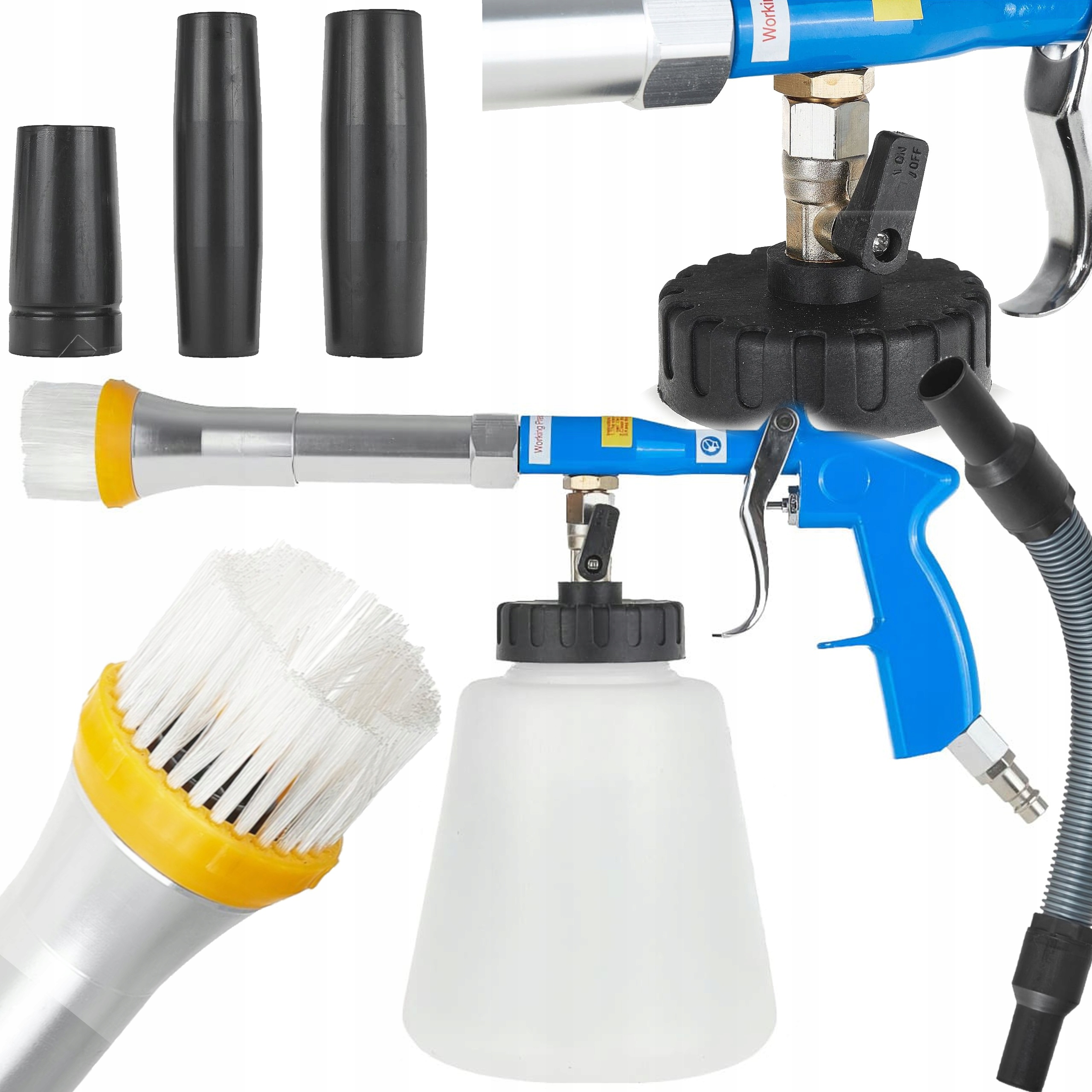 Pneumatická Pištoľ Na Pranie A Čistenie Čalúnenia 3 Adaptéry