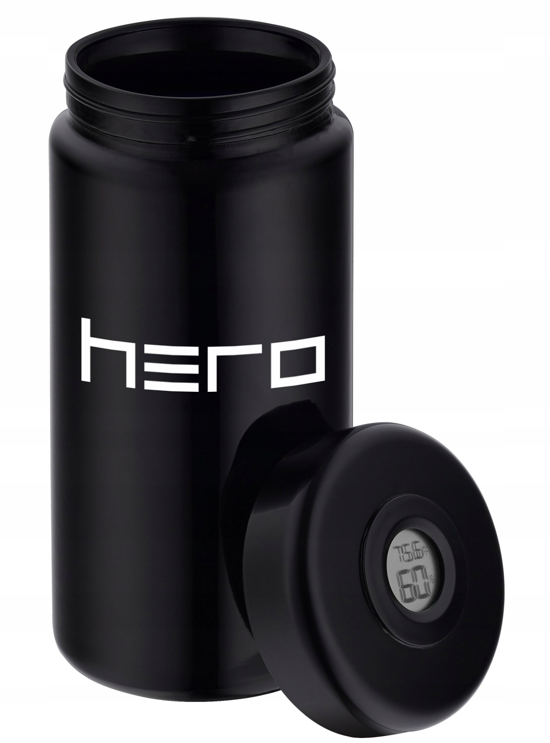 Hero Skleněná nádoba s vlhkoměrem 1000 ml na bylinky a lékařskou marihuanu