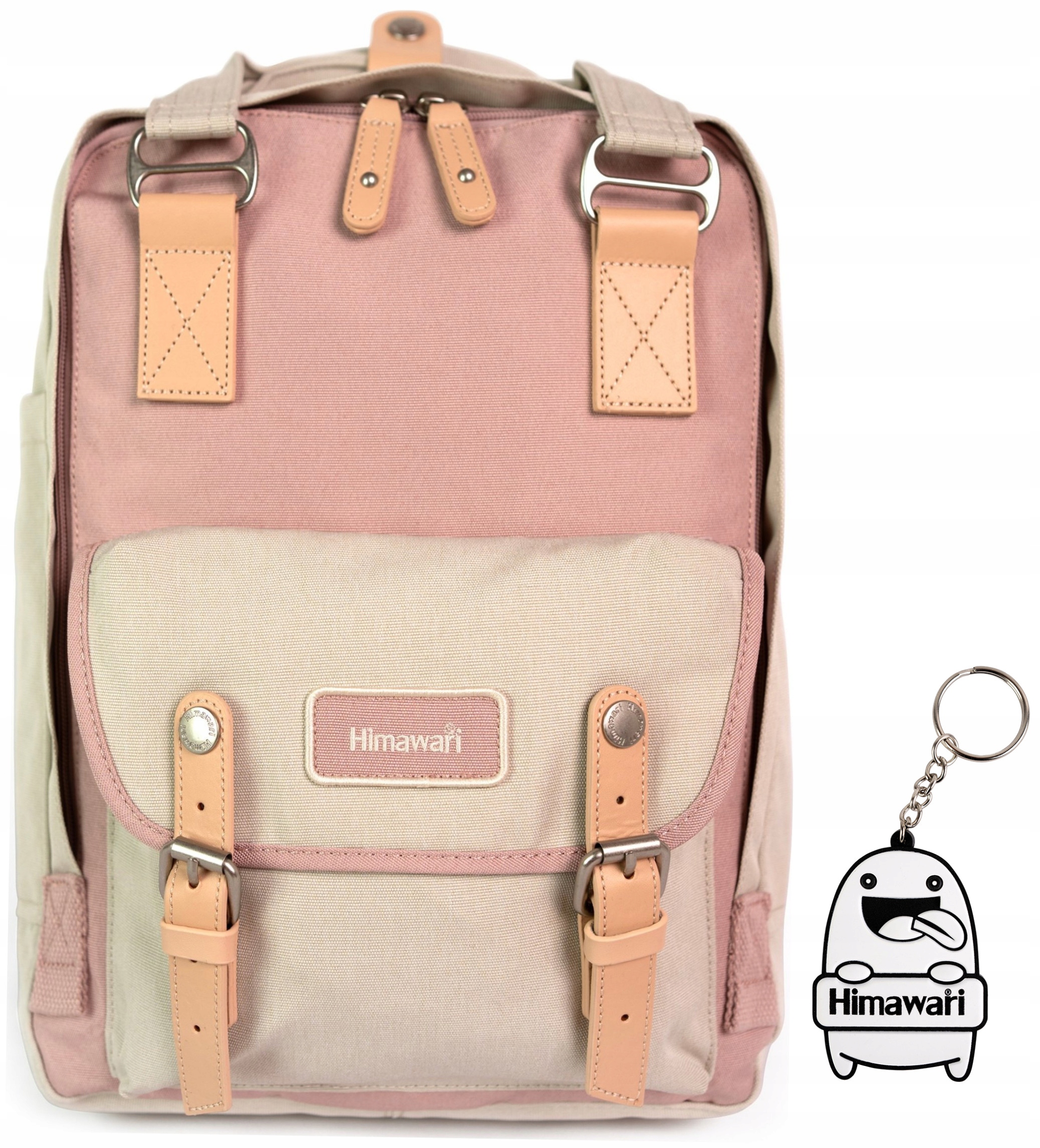 Batoh Himawari Mist S multifunkční na nákupy, špinavě růžový