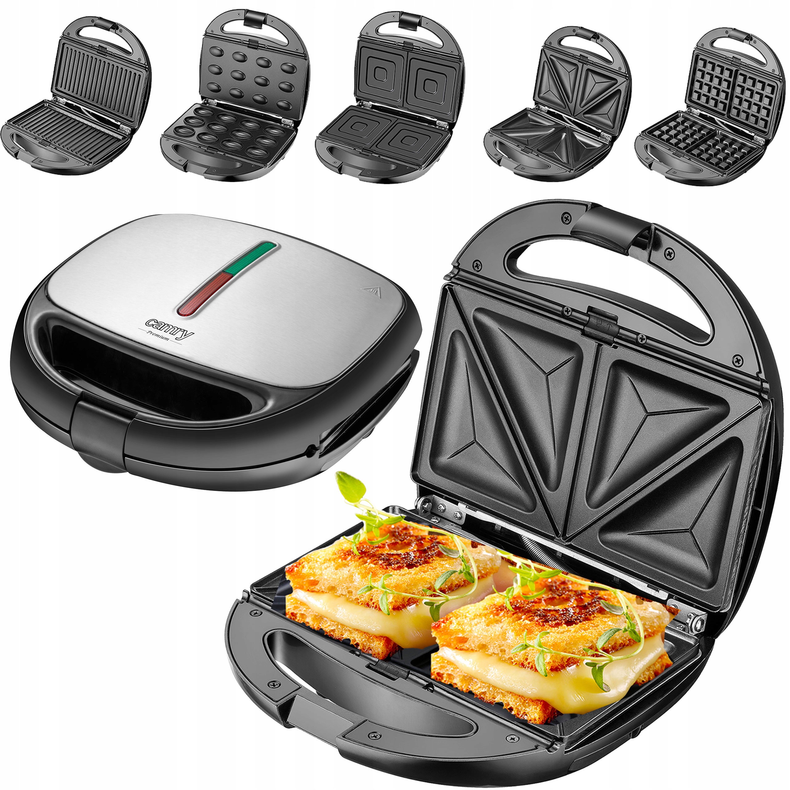 

Opiekacz 5w1 Grill Sandwich Toster Orzeszki Gofry