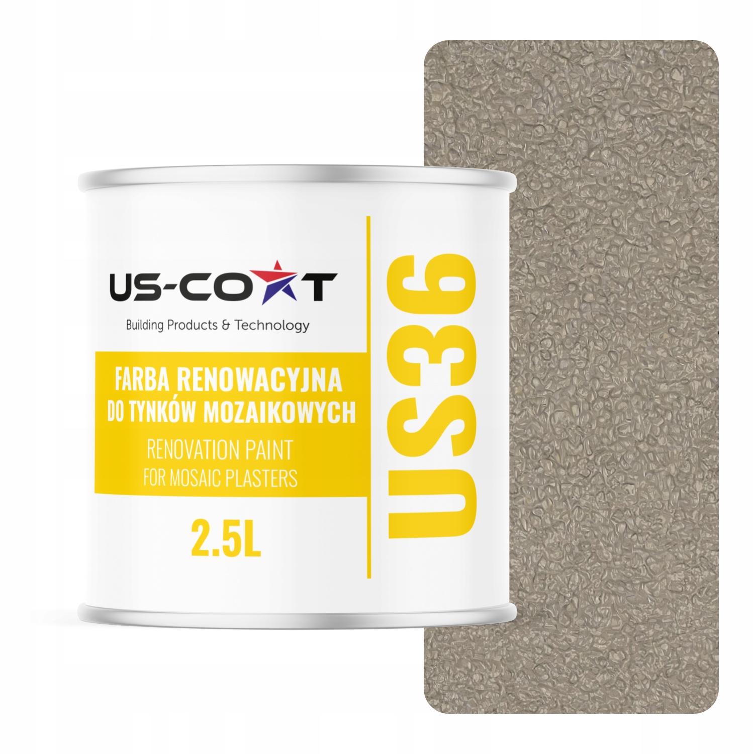 Renovačná farba na mozaikovú omietku 2.5L Obnova Šedá Béžová RAL7032
