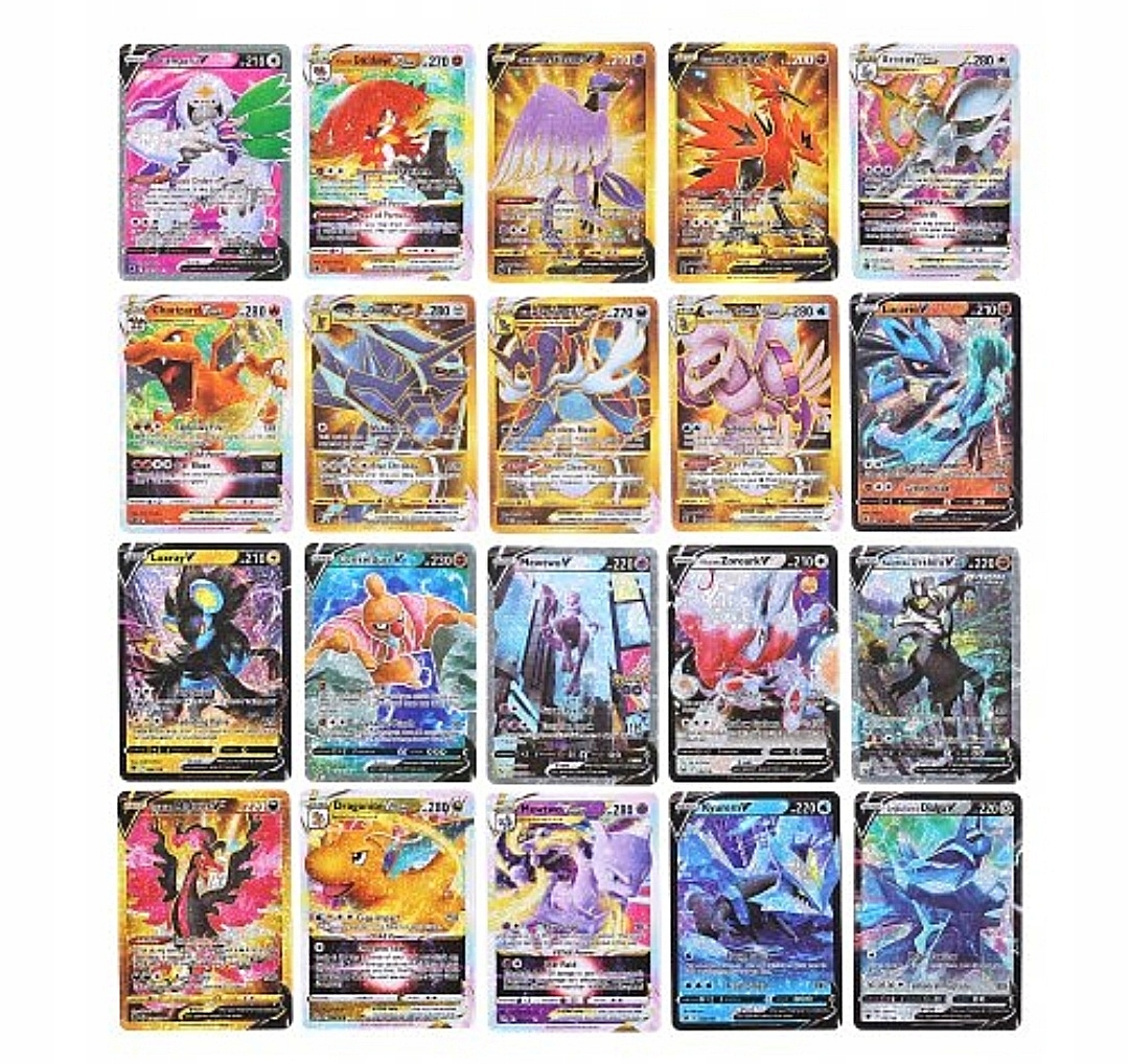 KARTY POKEMON ZŁOTE DIAMENTOWE BŁYSZCZĄCE 55 SZT Nazwa KARTY DIAMENTOWE