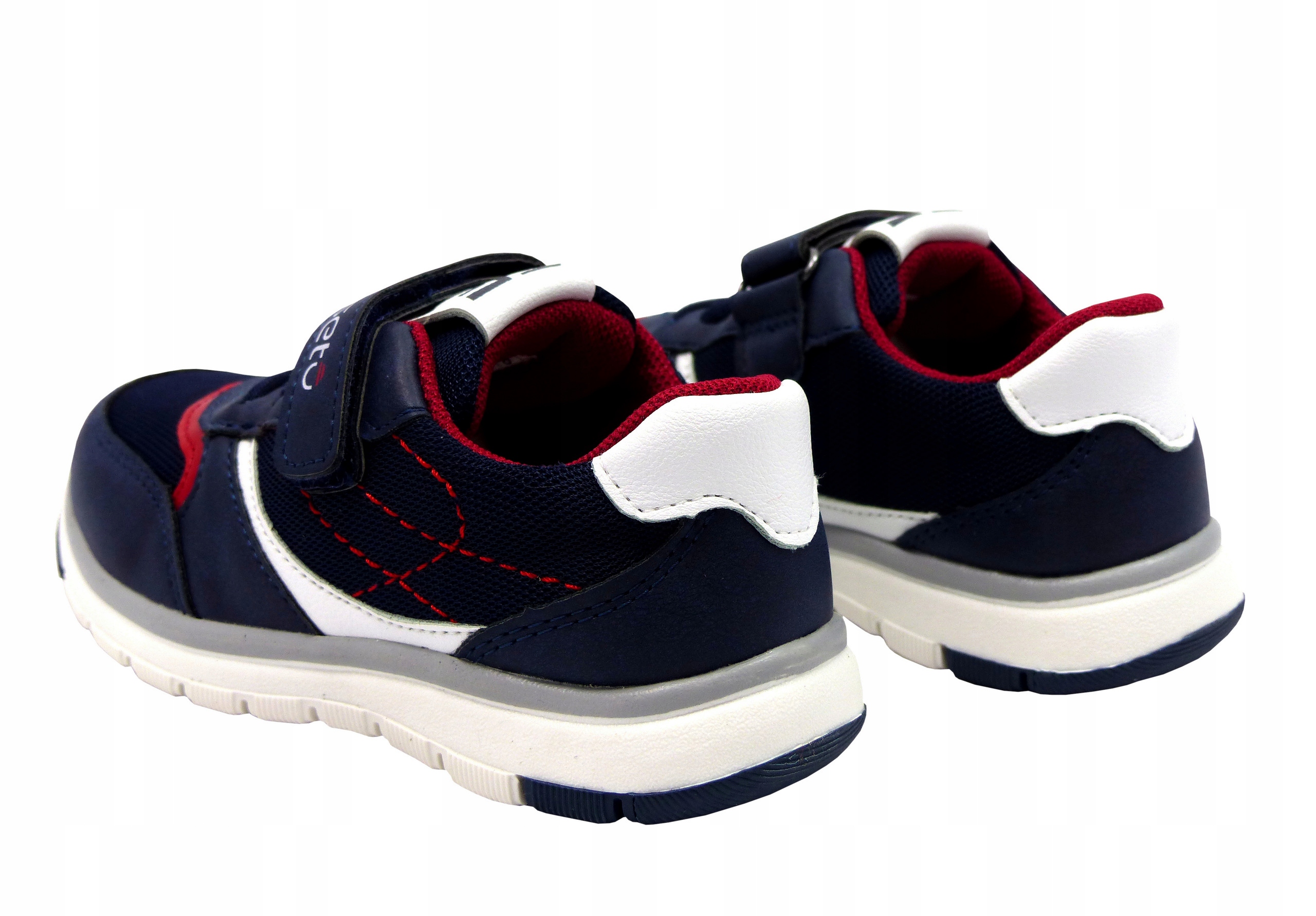 ADIDASY DZIECIĘCE BUTY SPORTOWE NA RZEPY WKŁ SKÓRA Odcień granatowy