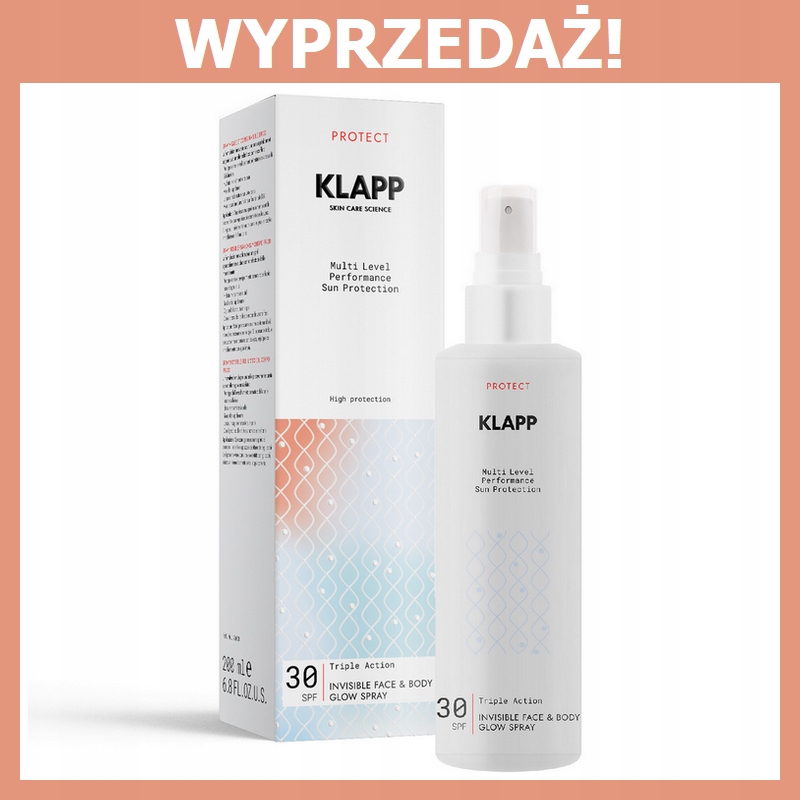 Mgiełka do opalania KLAPP SUN INVISIBLE GLOW SPRAY SPF 30