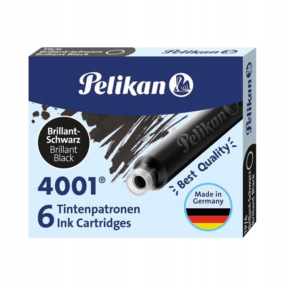 

Naboje Pelikan Do Piór Krótkie TP/6 6szt Czarne