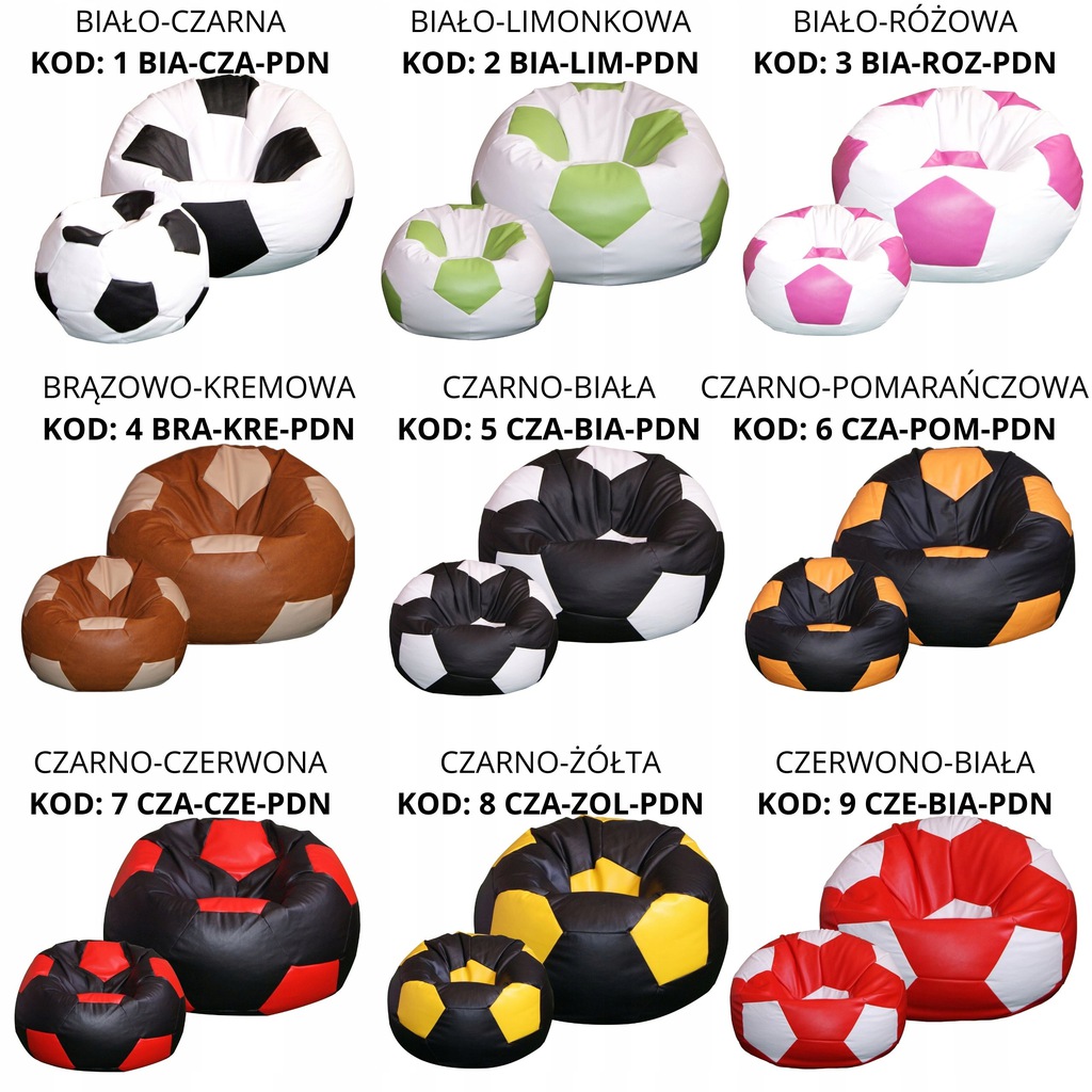 PILKA PUFA XXXL100cm FOTEL PIŁKI WOREK+ PODNÓŻEK Styl nowoczesny