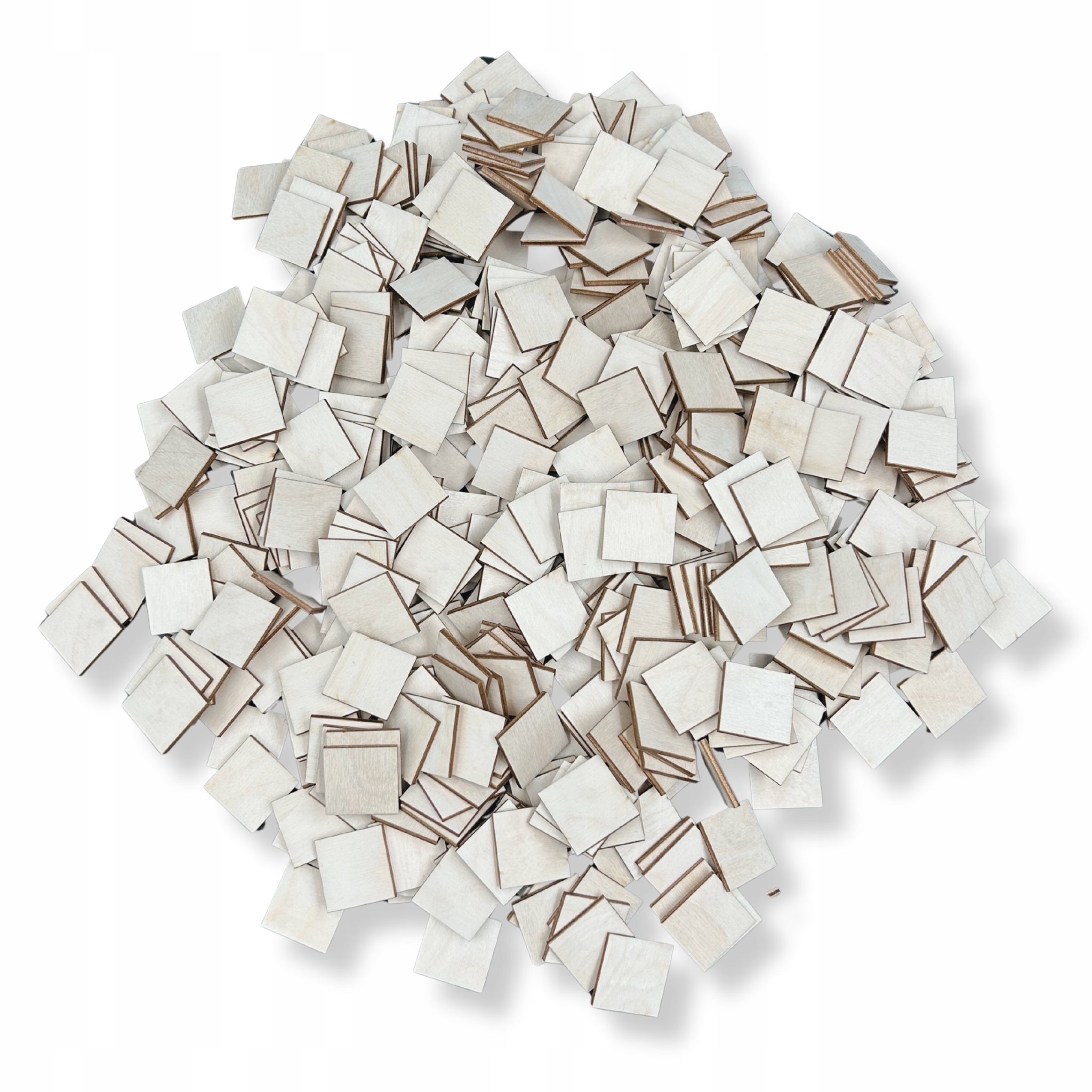 Dřevěné čtverce z překližky 3x3 cm, 500 kusů, tloušťka 3 mm