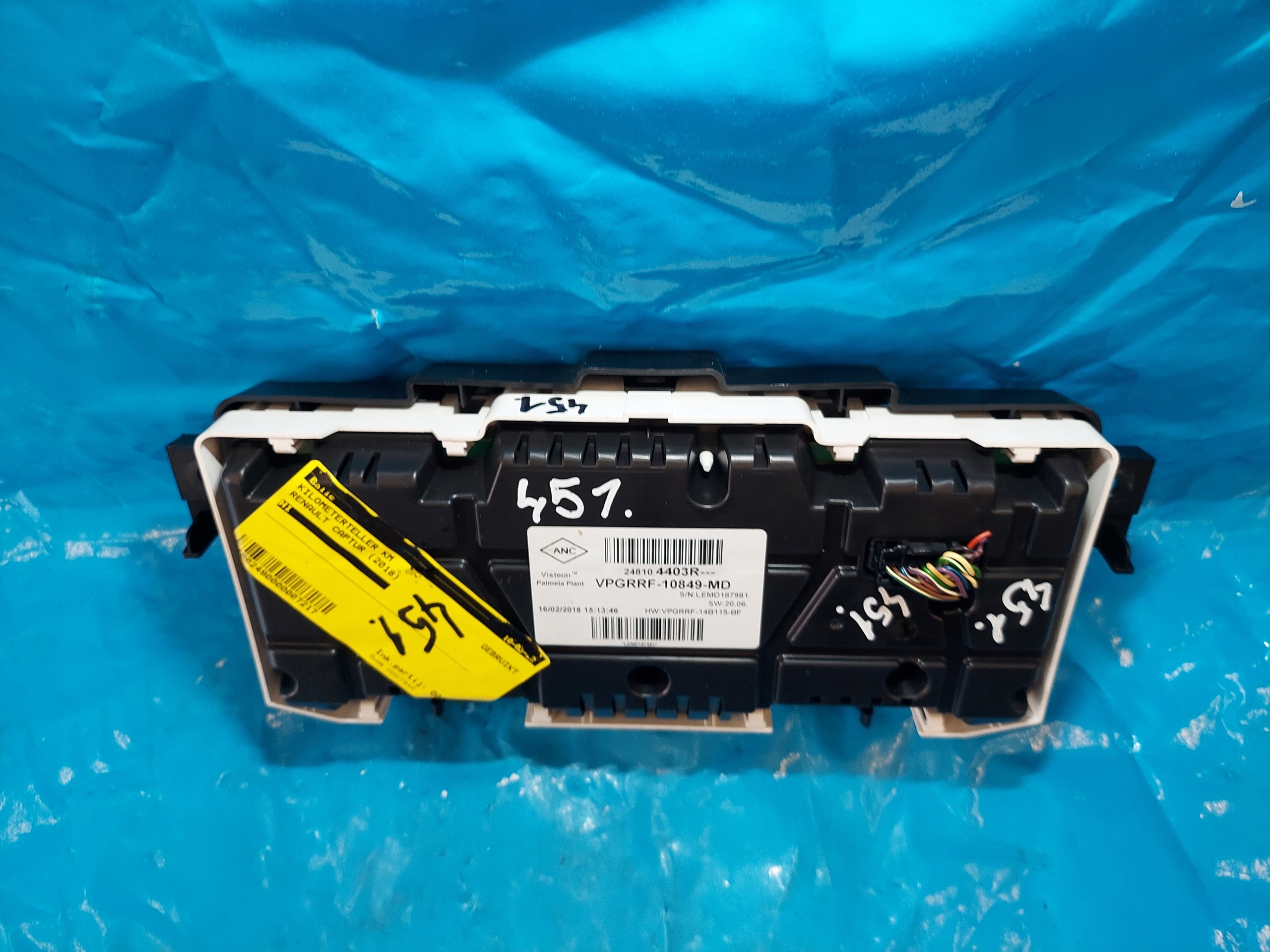 dials clock RENAULT CAPTUR 2018 R 248104403R