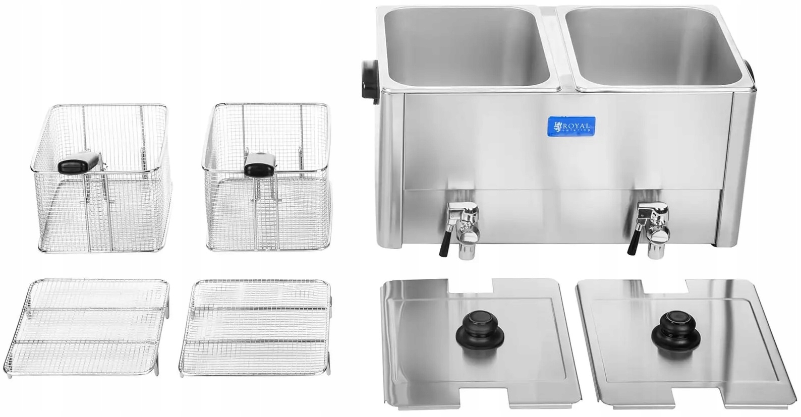 Frytownica dwukomorowa 2x13L 6500W Royal Catering RCEF 13D-EGO 10010153