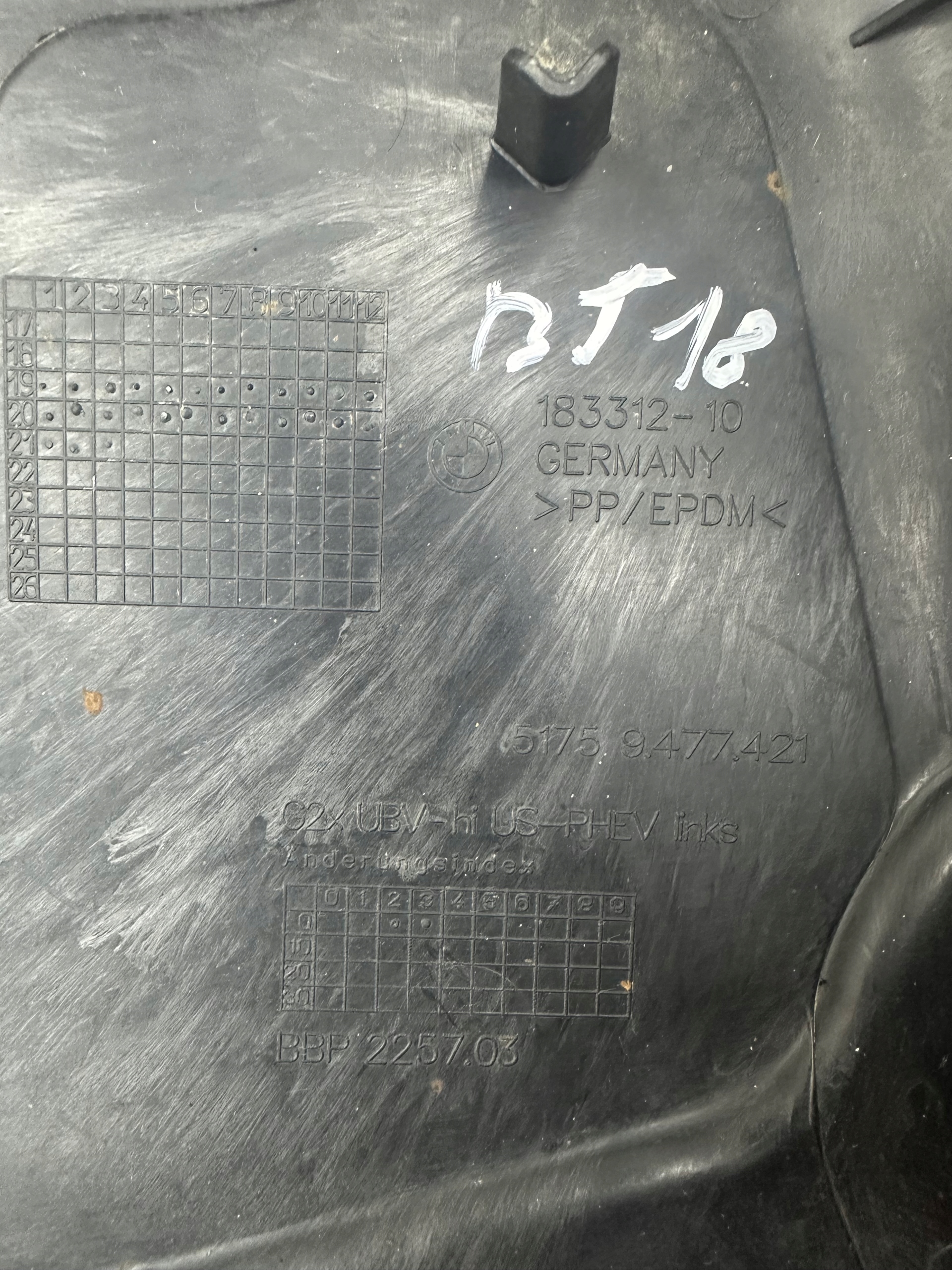andere Blende Abdeckung Unterfahrschutz BMW 9477421 2019
