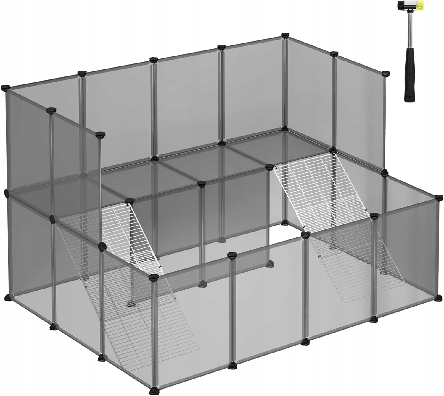 Modulární Kotec Songmics 143 x 108 x 92 cm s výběhem a klecí