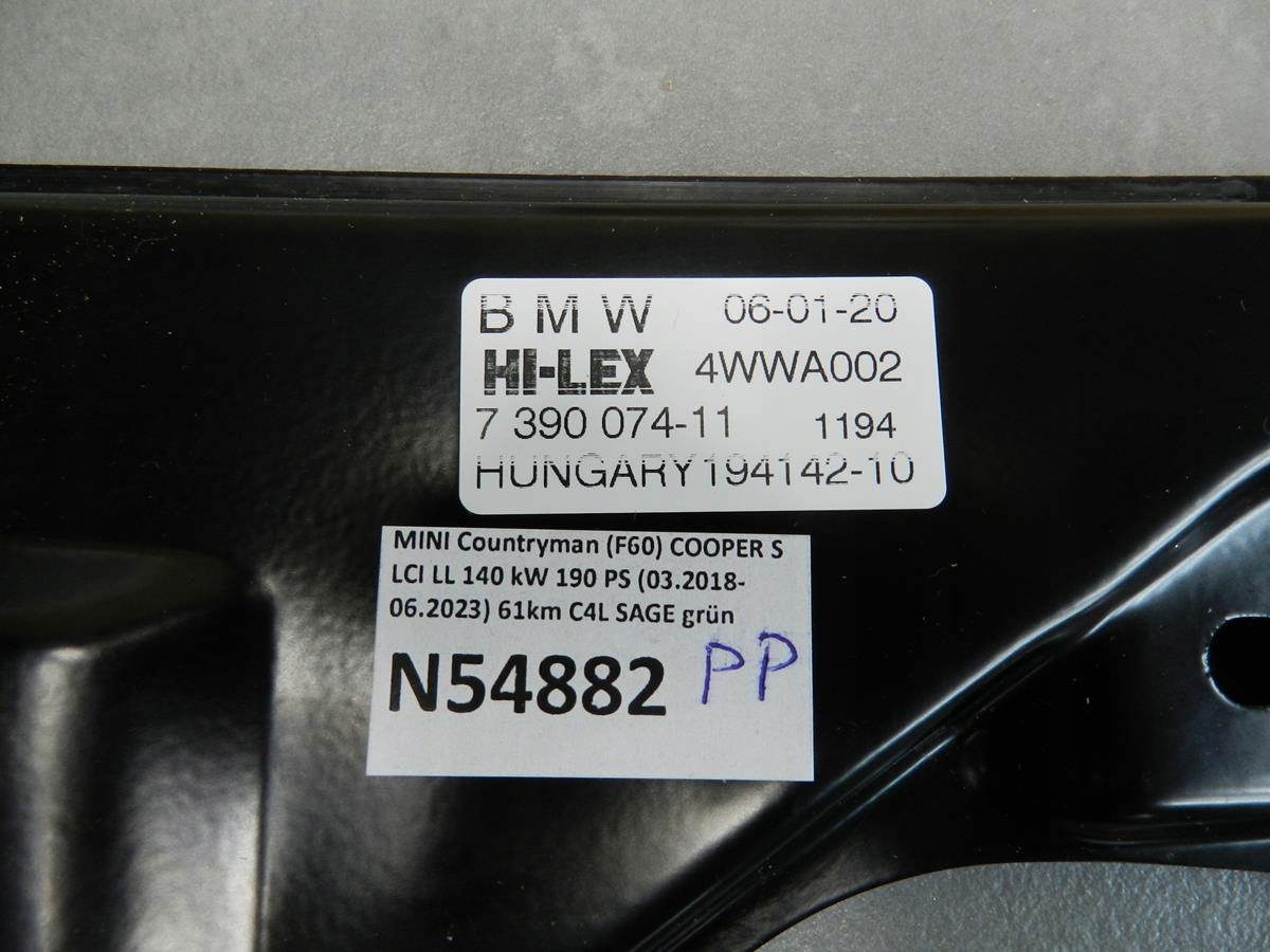 MINI Countryman F60 mechanism windows right front
