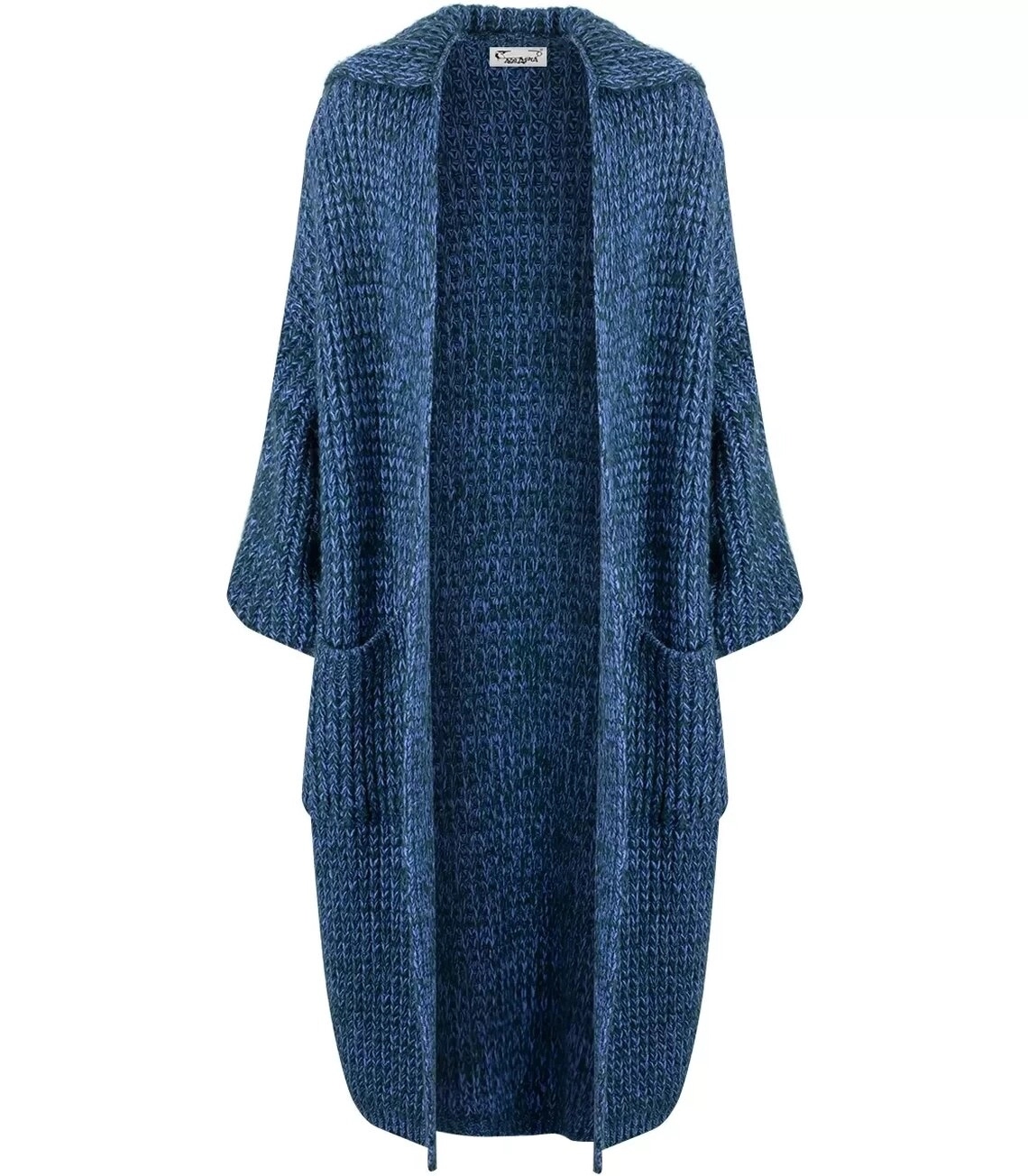 Kardigan svetr s hustou vazbou, teplý, dlouhý Valeria S