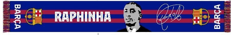 Szalik jednostronny Fc Barcelona Raphinha 140 cm x 20 cm