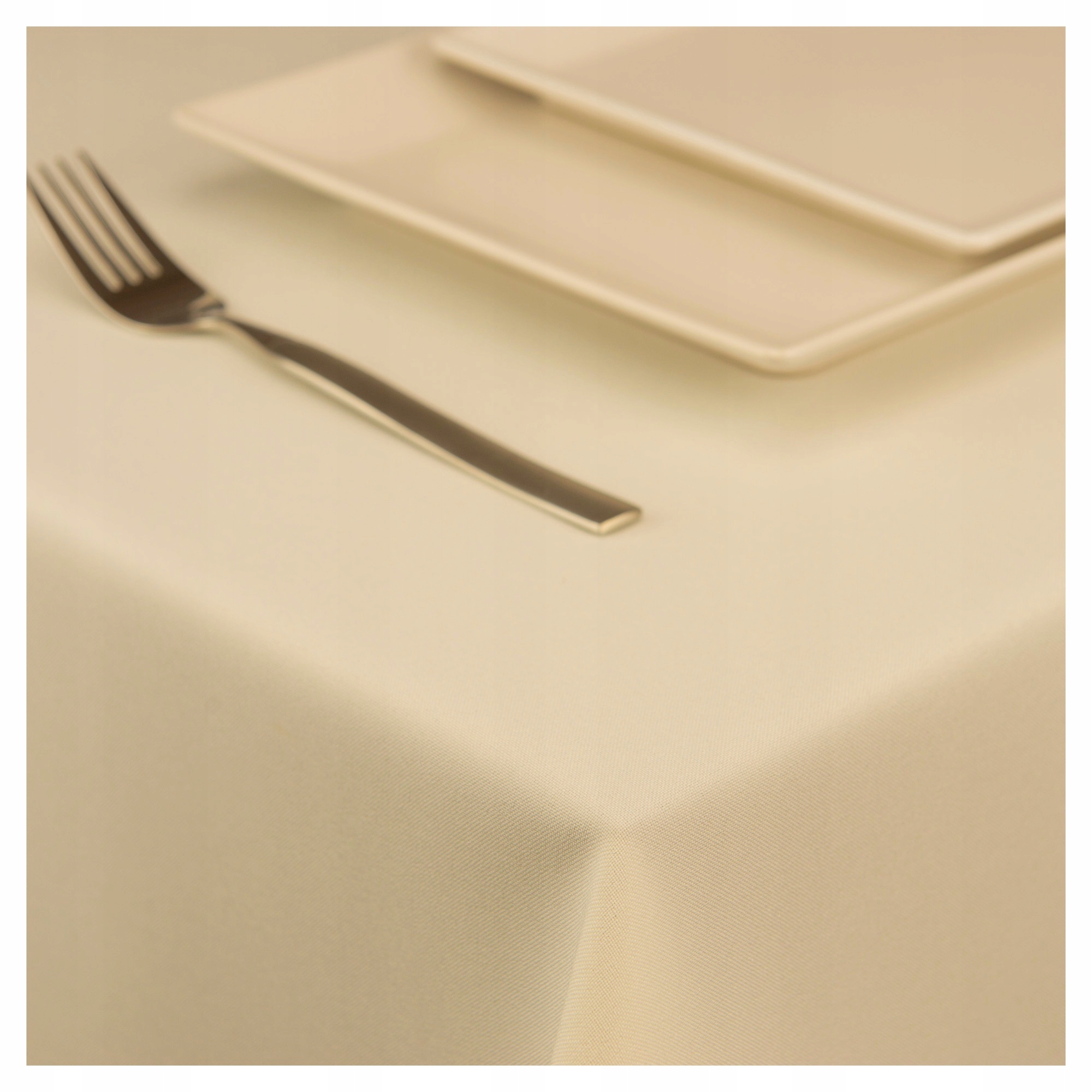 ELEGANCKI GŁADKI OKRĄGŁY OBRUS KOŁO ECRU Ø140 Materiał wykonania poliester