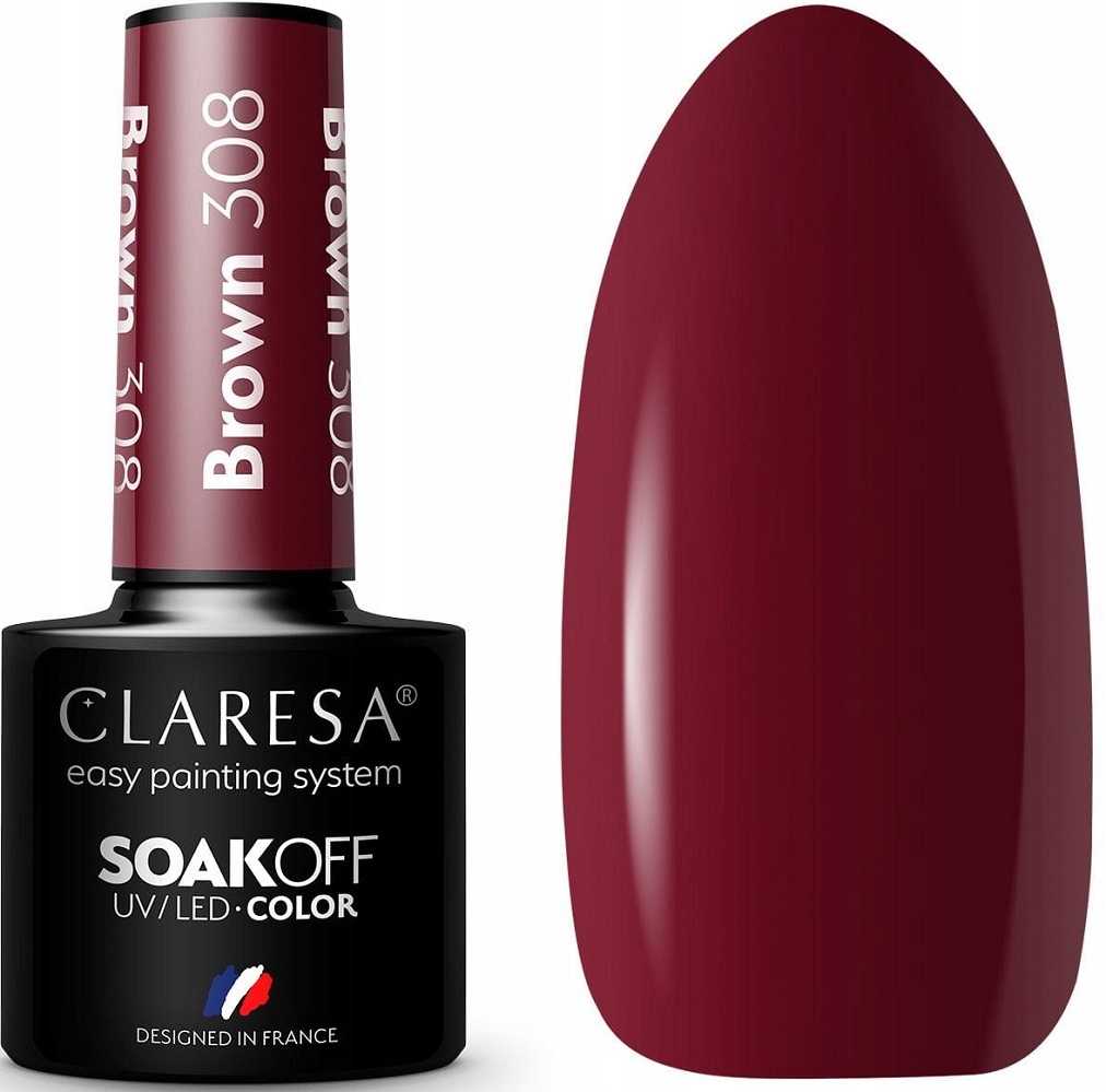 

Claresa Lakier Hybrydowy Brown 308 Bordo 5g