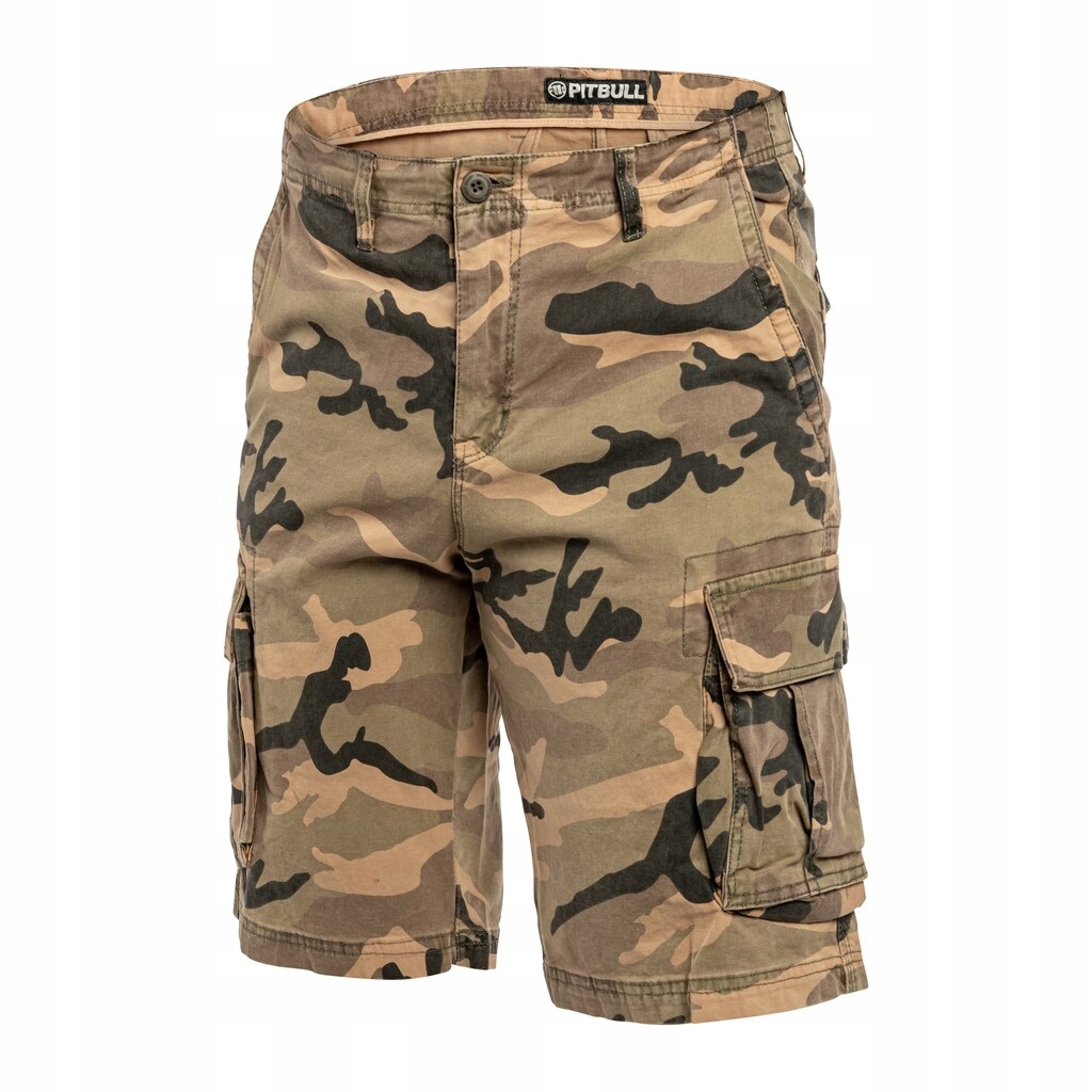 Pánské kraťasy, kapsáče maskáčový Pitbull Jackal Woodland Camo XXL