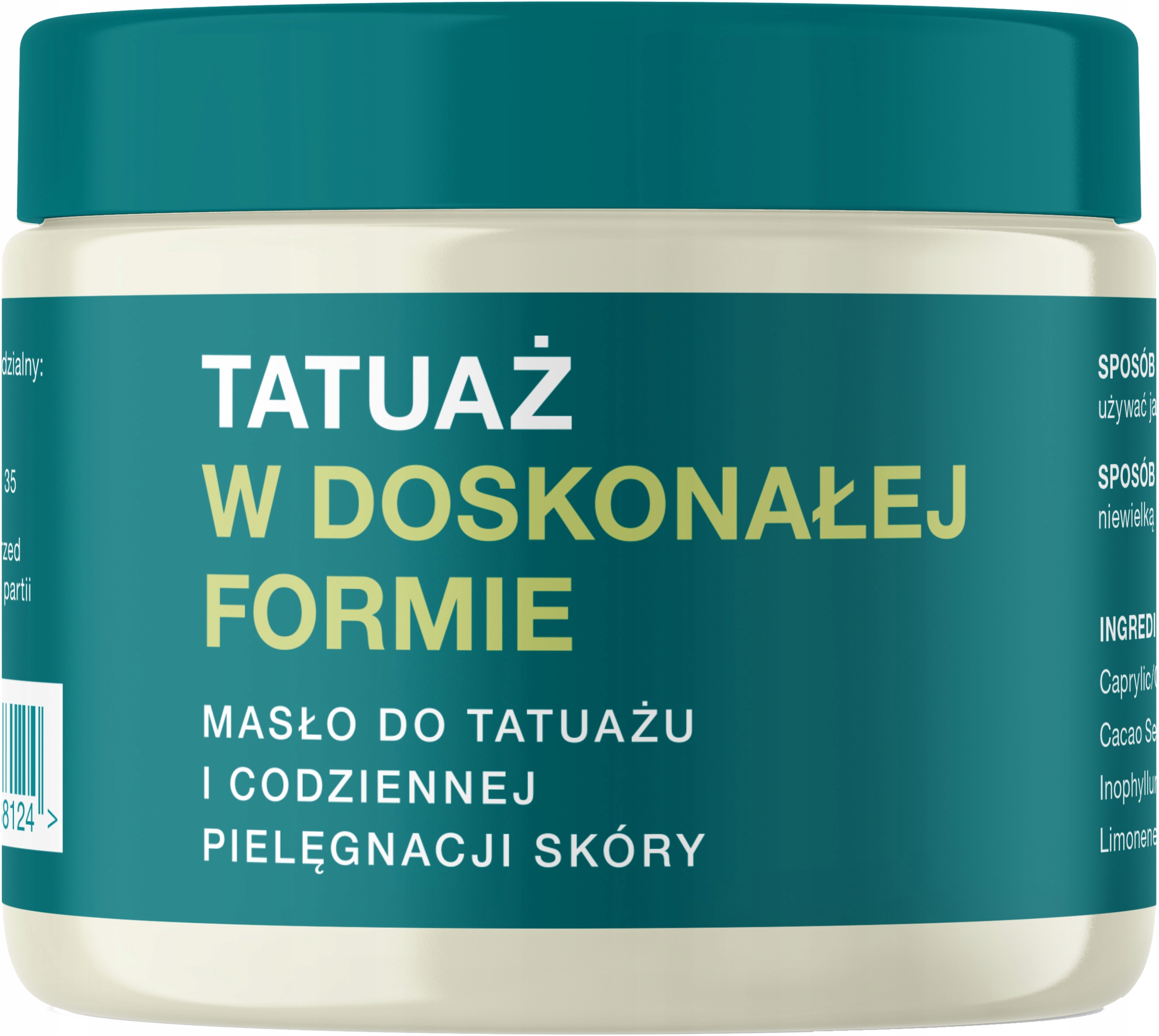 MASŁO do PIELĘGNACJI NEBA 200ml + KREM z FILTREM UVA do TATUAŻU SPF50+ 50ml Kod producenta Tattoo Butter do tatuaży, do opalania 50 ml