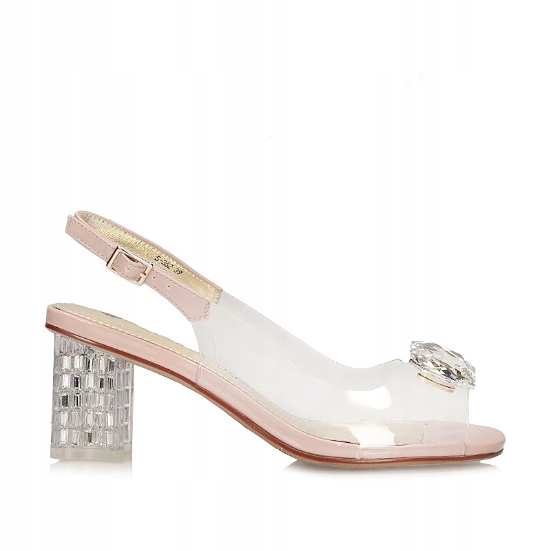 Dámské silikonové sandály na ozdobném podpatku Sca'viola S-362 Nude