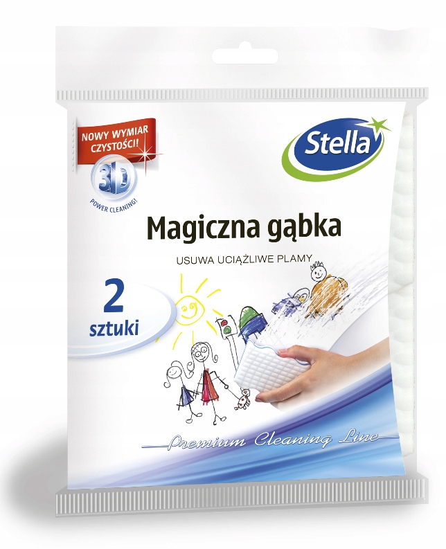 

Stella Gąbka Zmywak 2szt. Magiczny 3D Usuwa Plamy