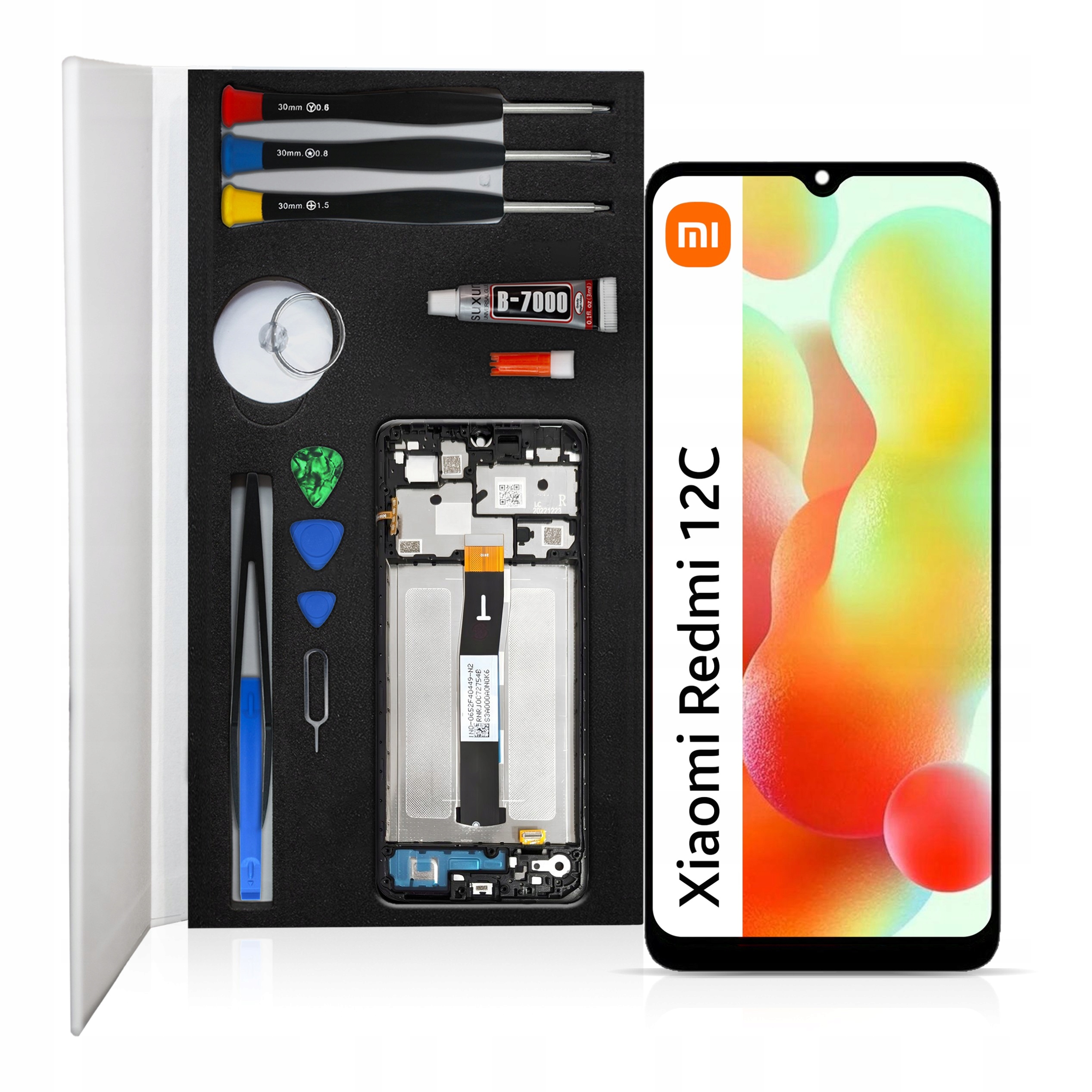 Displej pro Xiaomi Redmi 12C Opravná sada LCD Rámeček