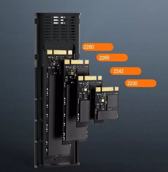 Obudowa dysk SSD NVME SATA PCIe M.2 USB-C 3.1 M2 Waga produktu z opakowaniem jednostkowym 0.1 kg