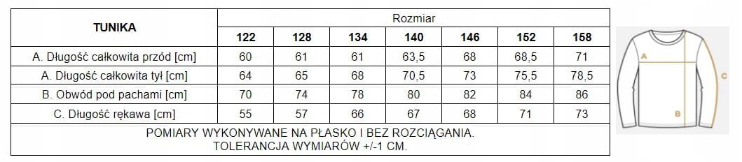 Tunika z kapturem dziewczęca kolor fuksja 152 Marka Inna marka