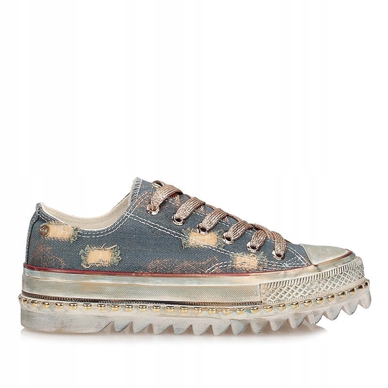 Dámské tenisky Goe for Shoes TT2N4075 džínové tenisky s kamínky