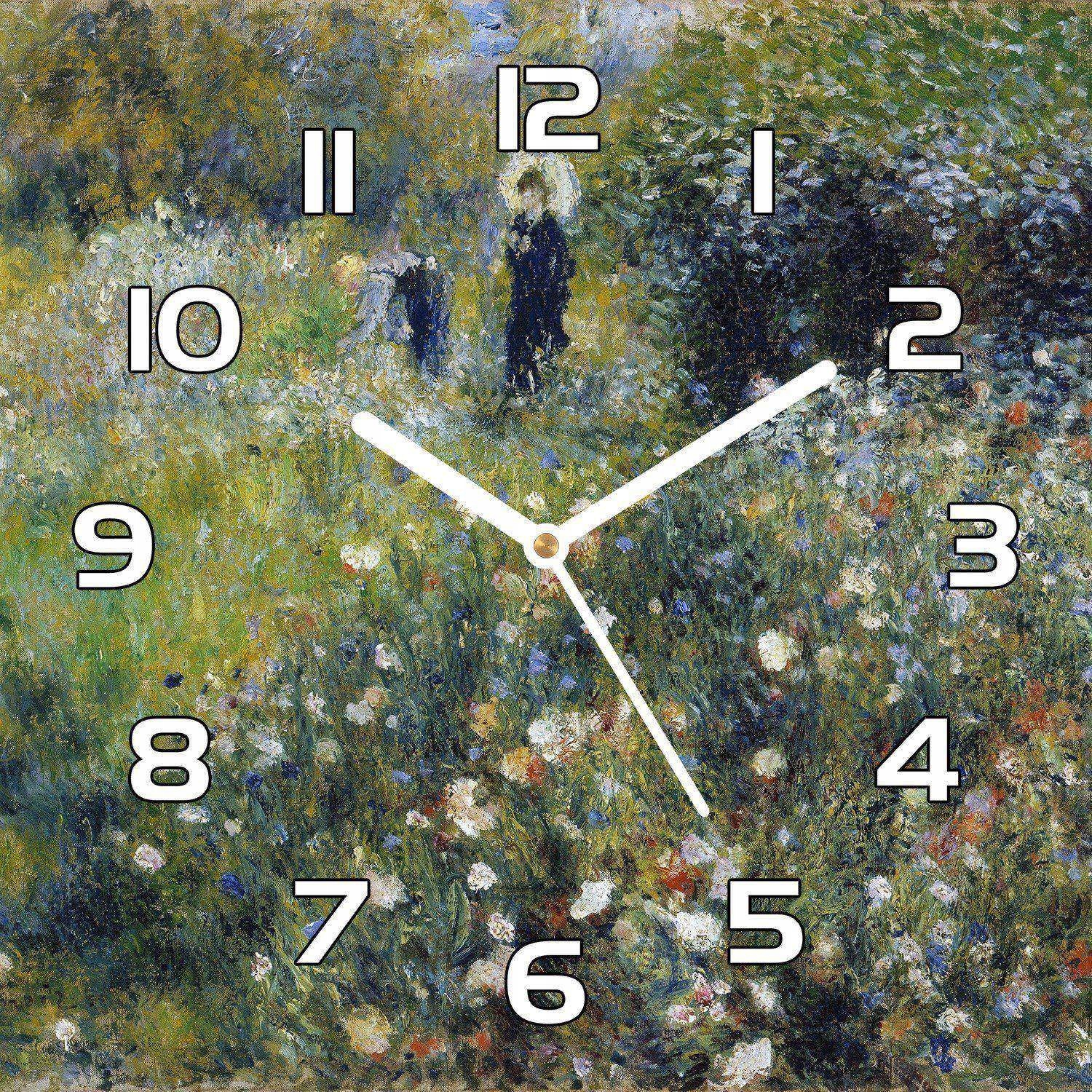 

Ścienny zegar szklany Obraz dama z parasolem 30x30