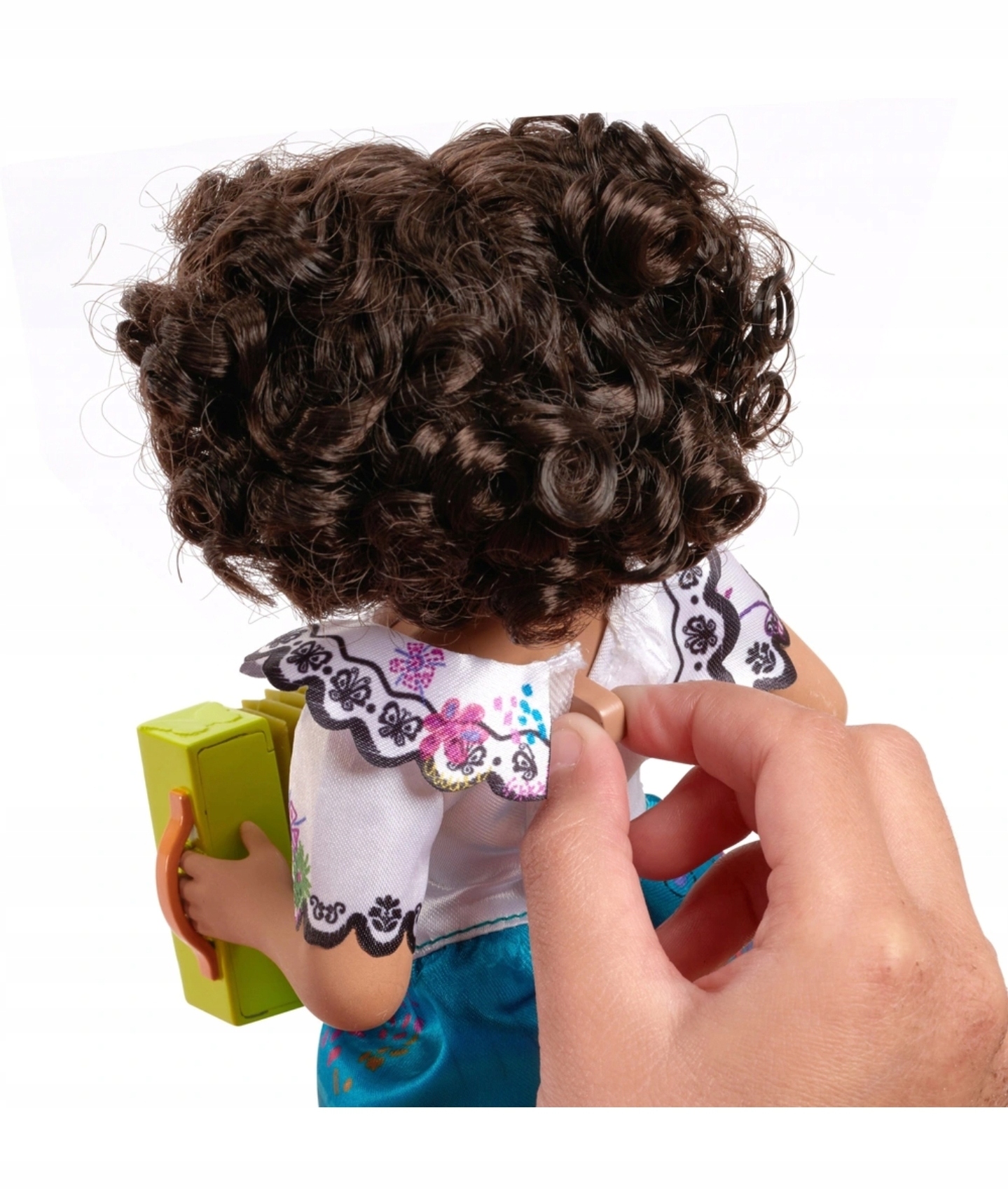 DISNEY ENCANTO ŚPIEWAJĄCA LALKA MIRABEL MADRIGAL Z AKORDEONEM 28CM ŚPIEWA Efekty dźwiękowe