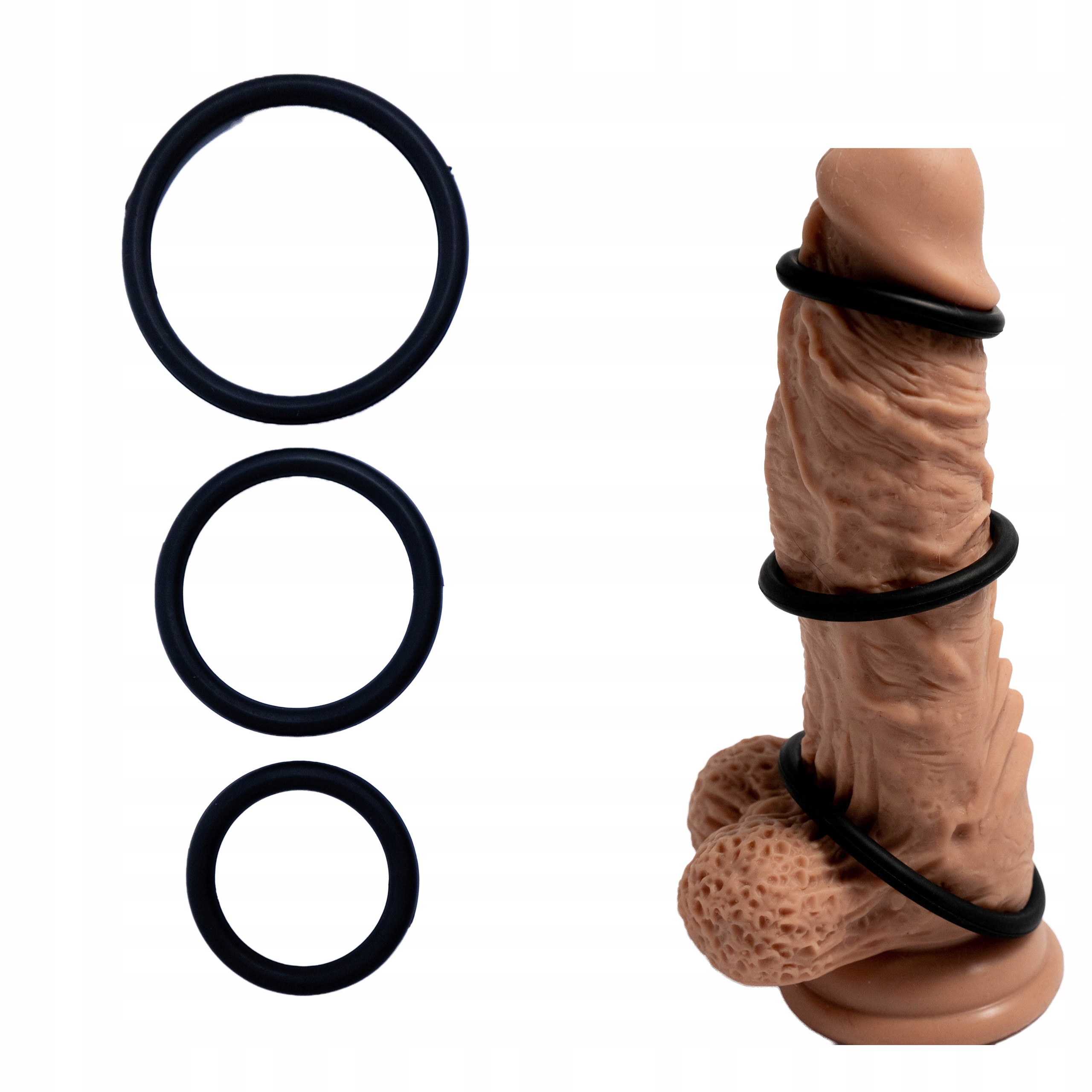 

ring na penisa i jądra 3SZT Długi I Mocny Wzwód