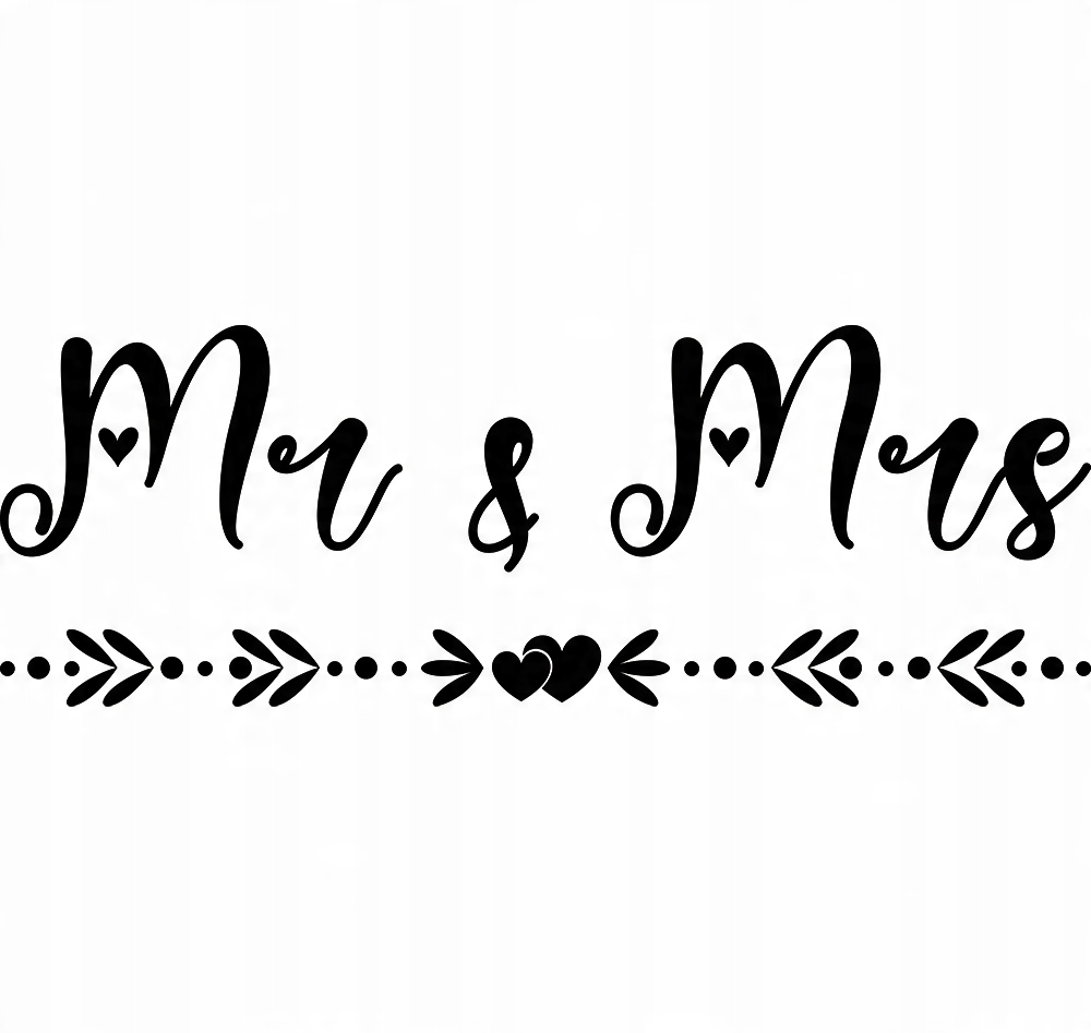 

Naklejka na ścianę Napis Mr & Mrs 44 x 125 cm