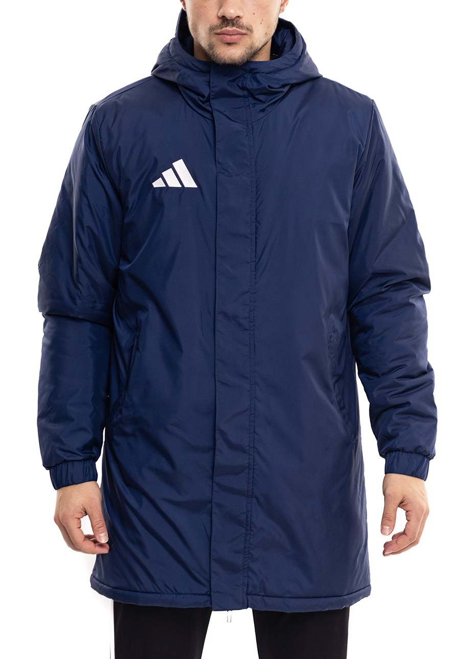 Kurtka Męska adidas Entrada 26 z Kapturem Sportowa Długa Ciepła roz. L