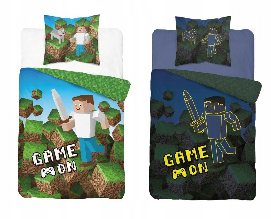 POŚCIEL 140X200 ŚWIECĄCA W CIEMNOŚCI MINECRAFT 4641