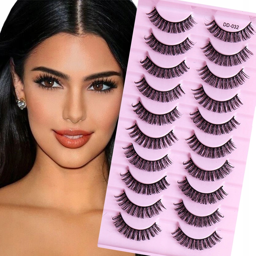 Sztuczne Rzęsy Syntetyczne Makijaż Gęste Na 10 Par